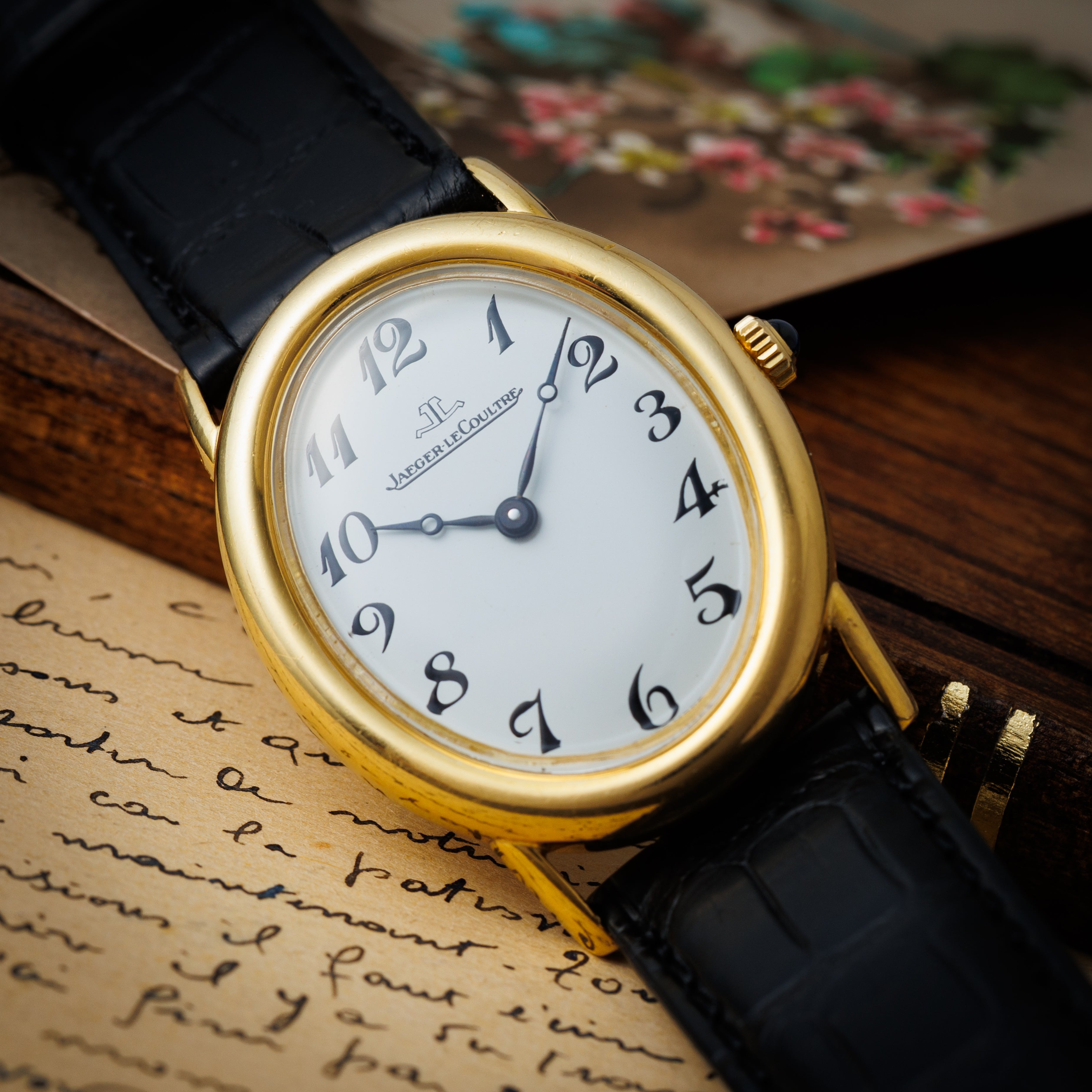 ジャガー・ルクルト オーバル型 1970年代製 Ref.9029 18金無垢 ブレゲ数字 ブレゲ針 手巻き