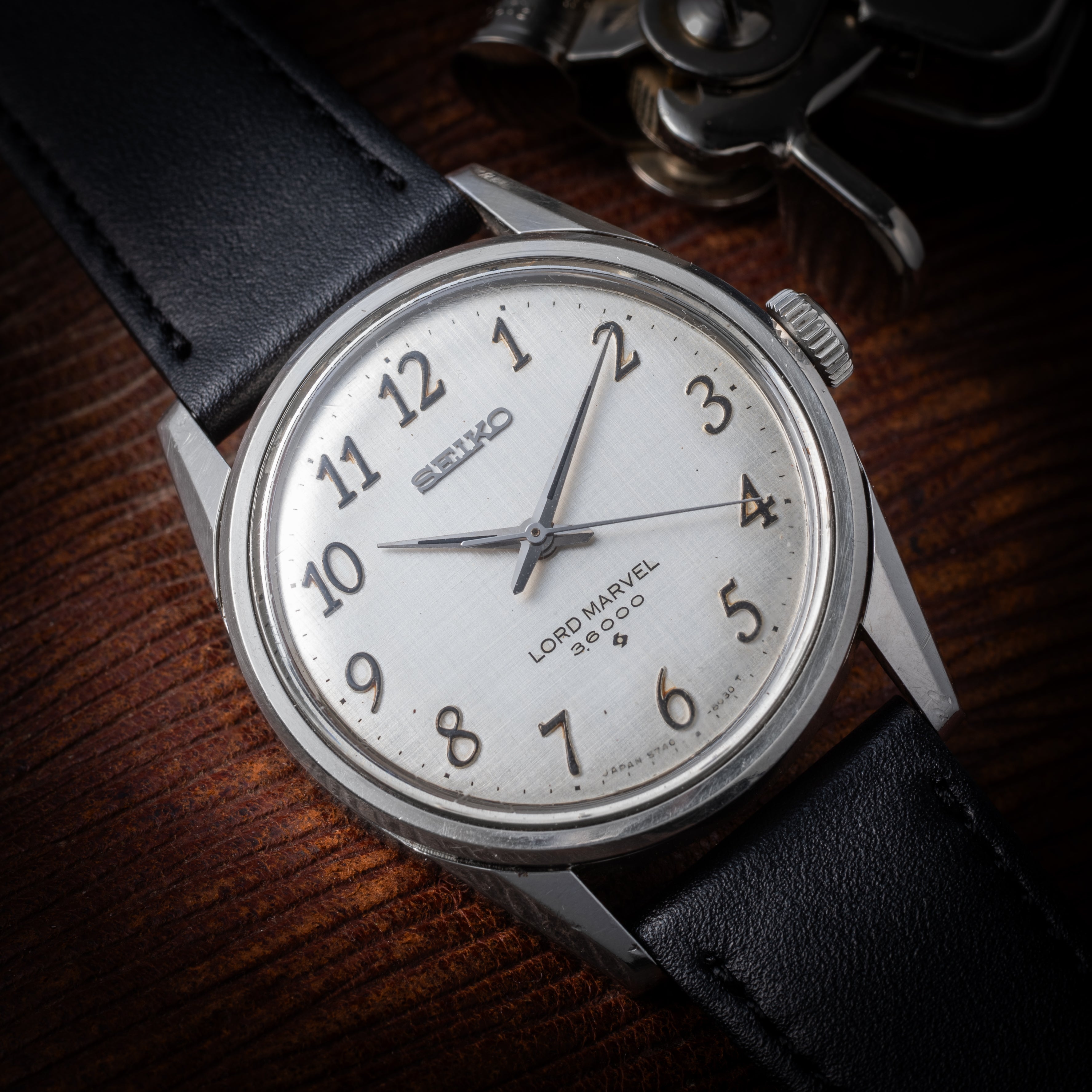 セイコー ロードマーベル 36000 10振動手巻き 全アラビアダイヤル
