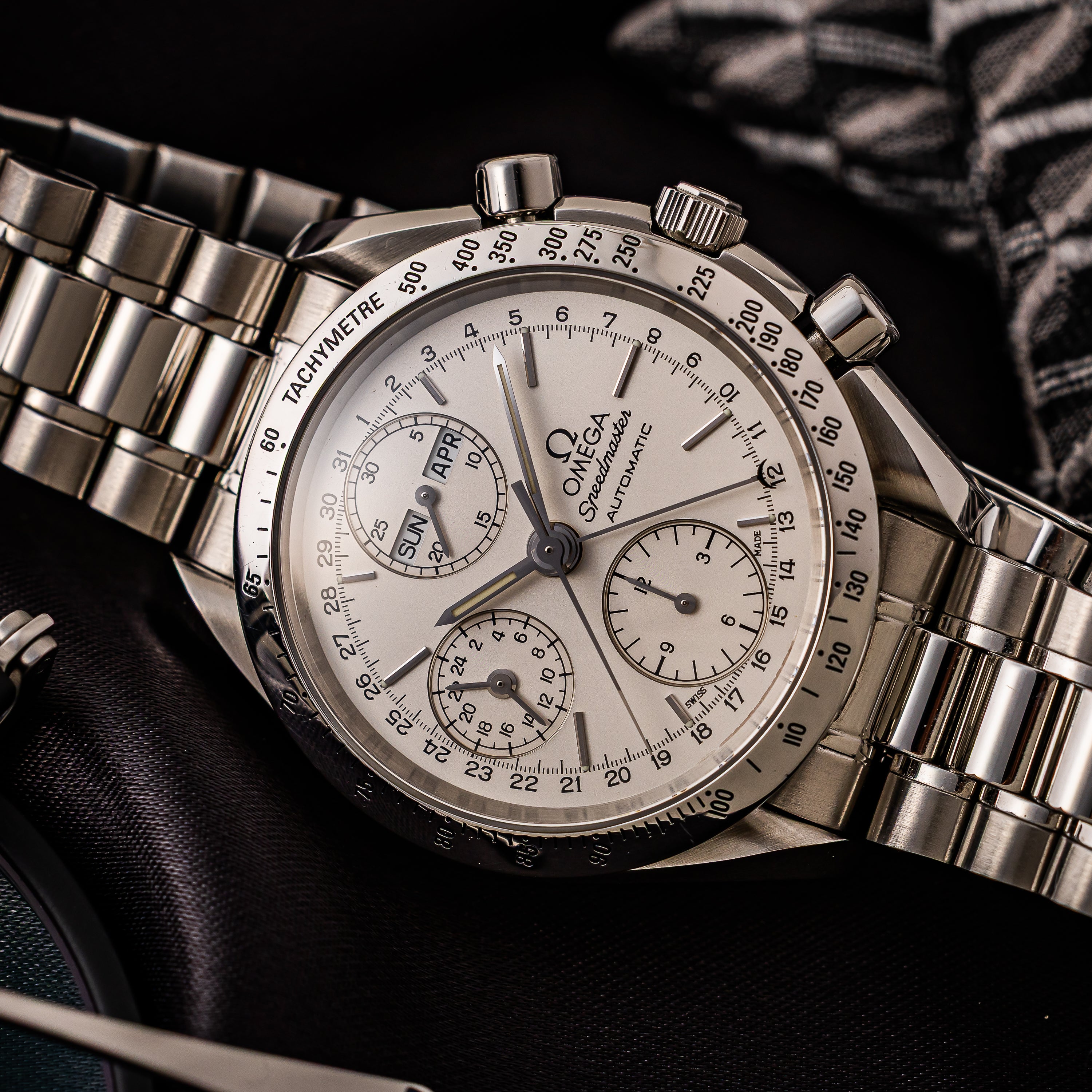 オメガ スピードマスター トリプルカレンダークロノグラフ 1998年製 自動巻 ギャラ付き