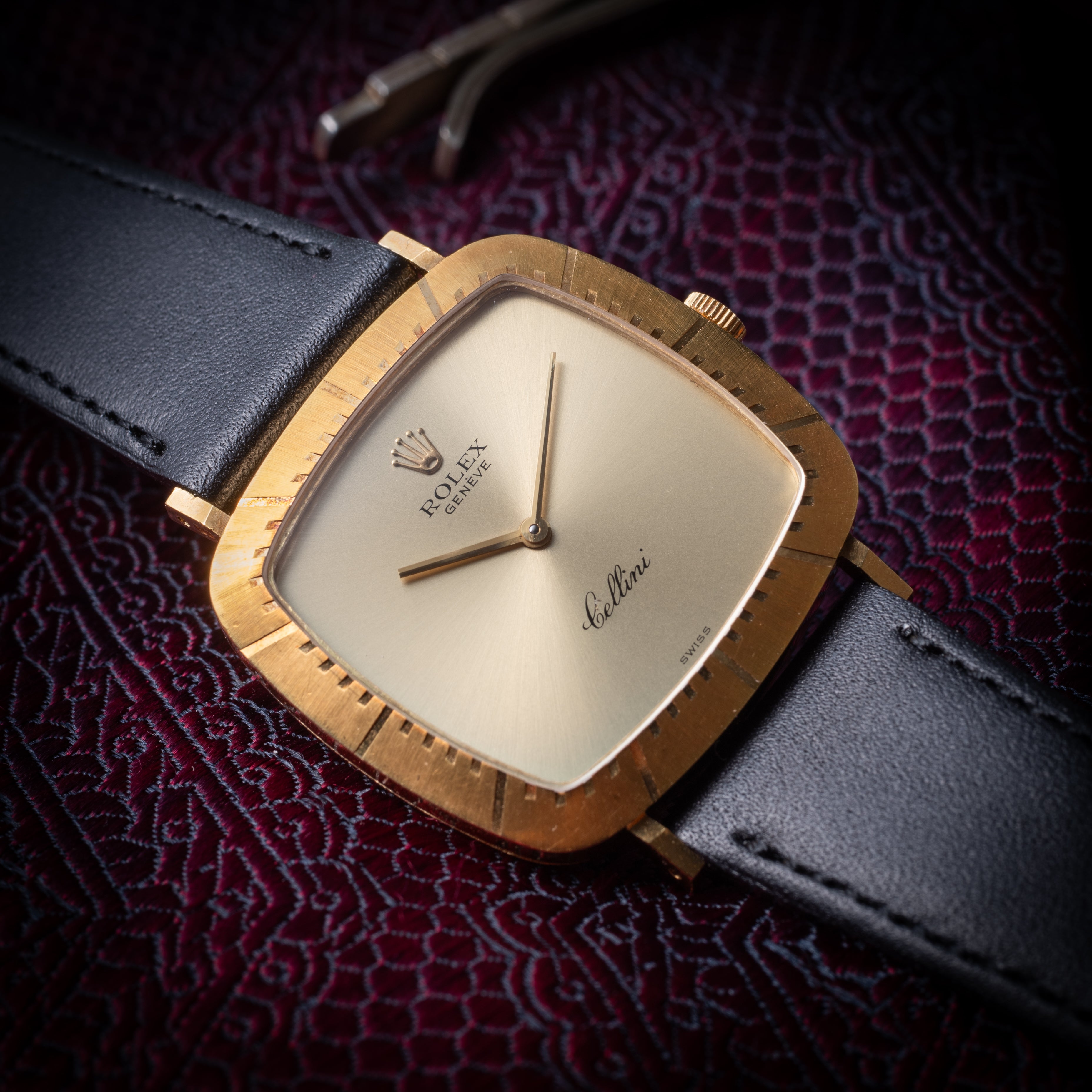 ロレックス  18金無垢チェリーニ 1975年製 Ref.4084 純正GP尾錠付き 手巻き