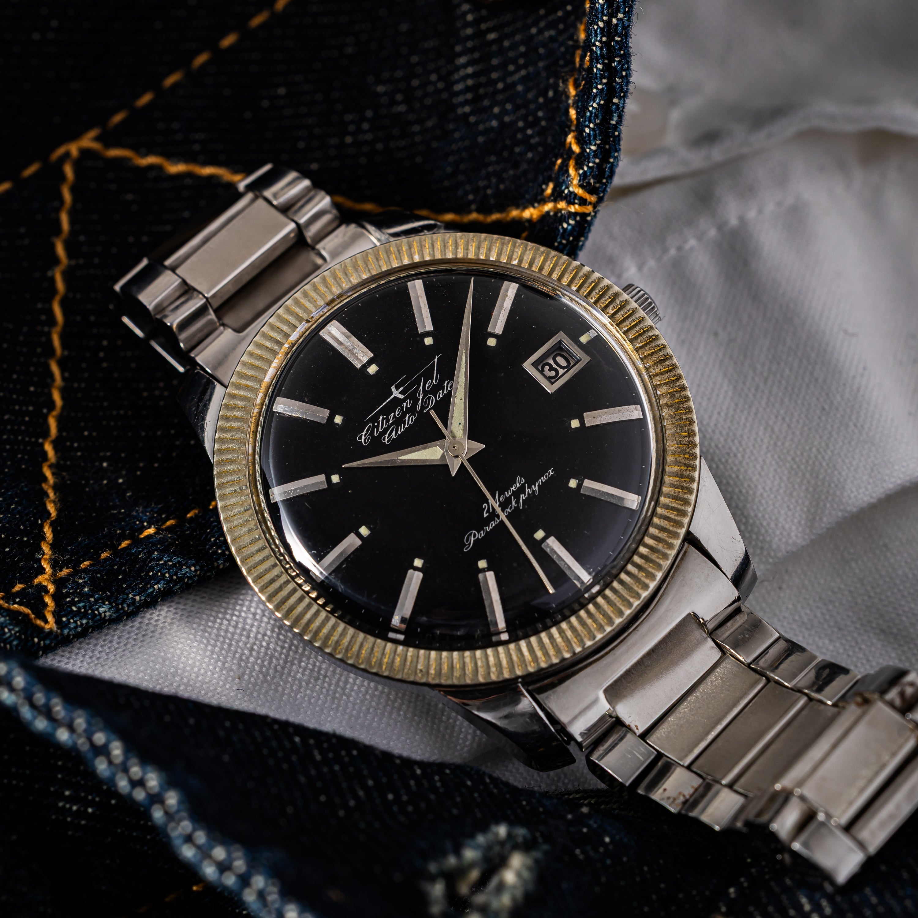 シチズン ジェット オートデーター 1963年製 Ref.AD160802 ビッグケース ブラックダイヤル