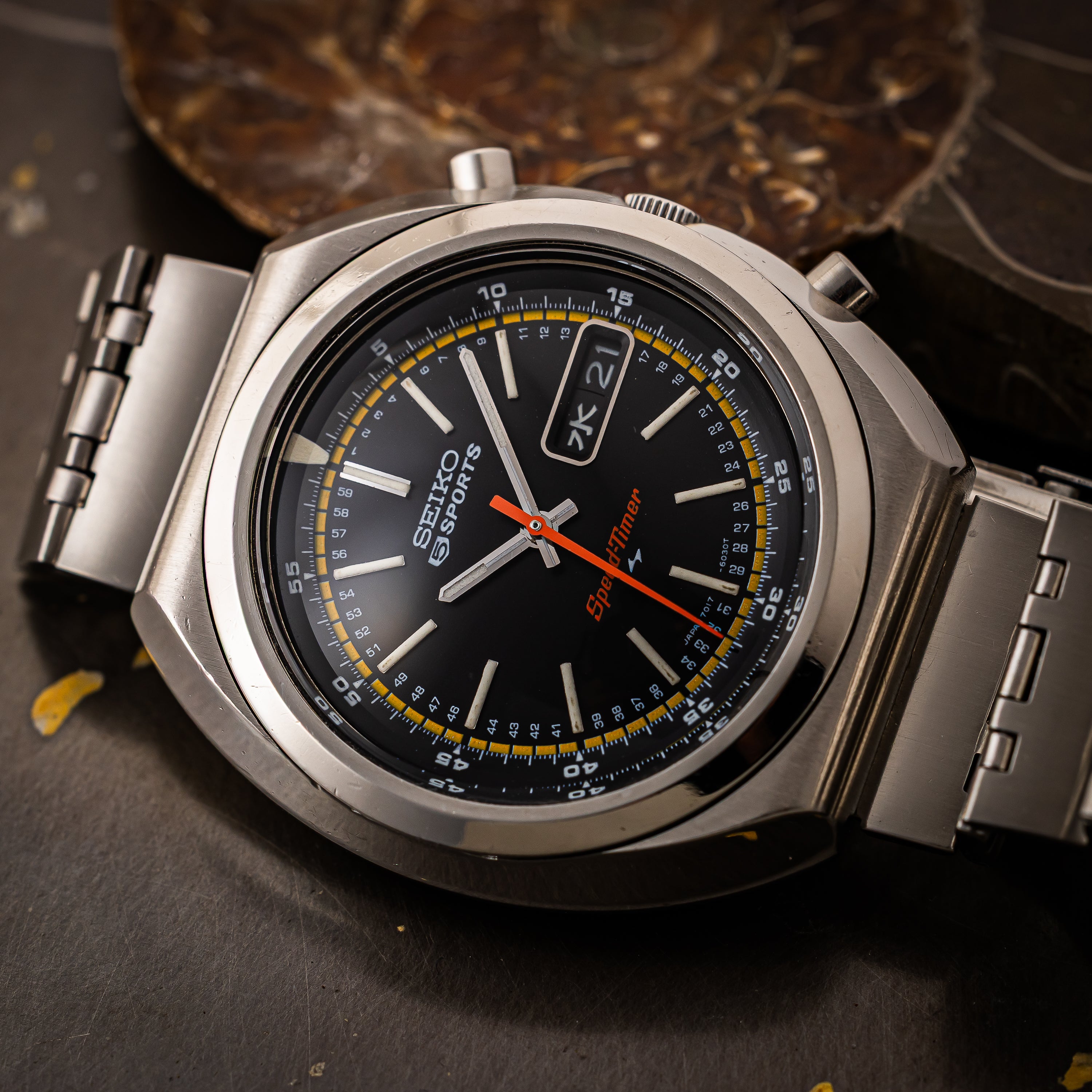 セイコー 5スポーツ スピードタイマー 1971年製 Ref.7017-6030 自動巻きクロノグラフ