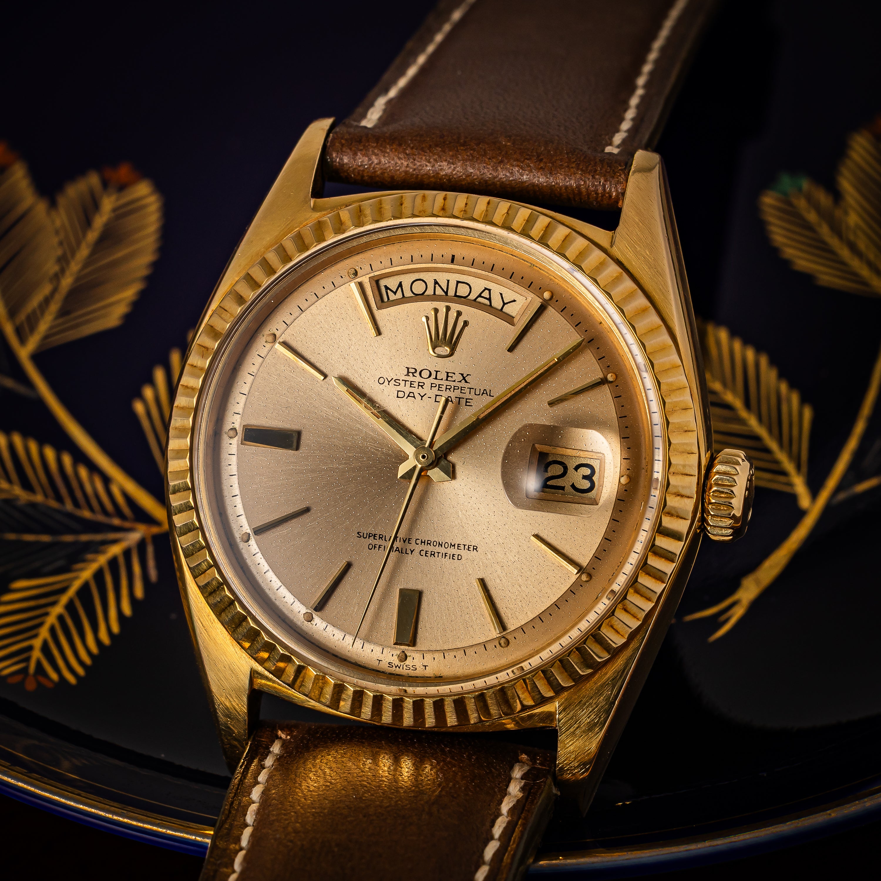 ロレックス デイデイト 18金無垢イエローゴールド ドアストッパー 1966年製 オリジナルダイヤル