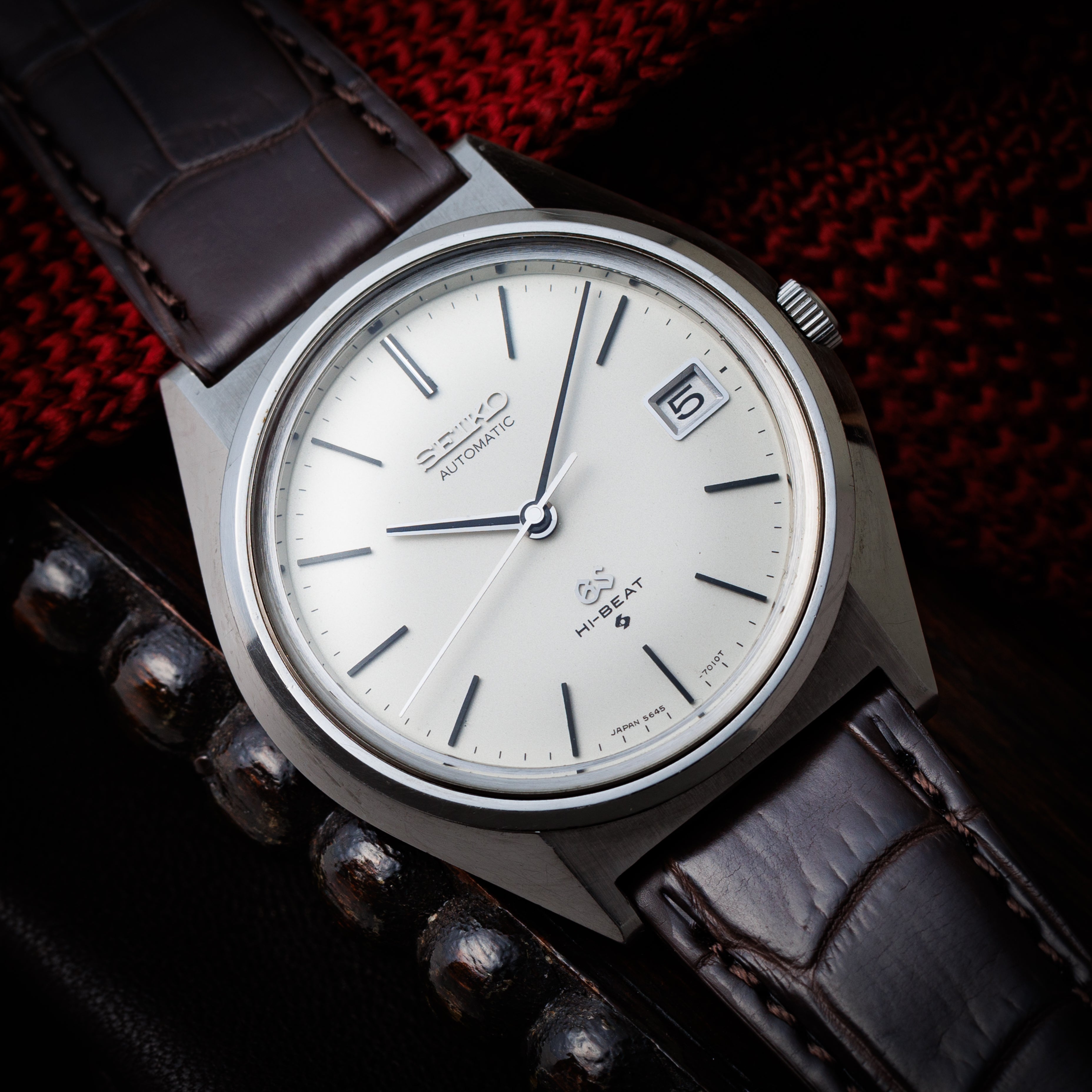 セイコー 1971年製 56グランドセイコー Ref.5645-7010 ハイビート自動巻き アイボリーダイヤル