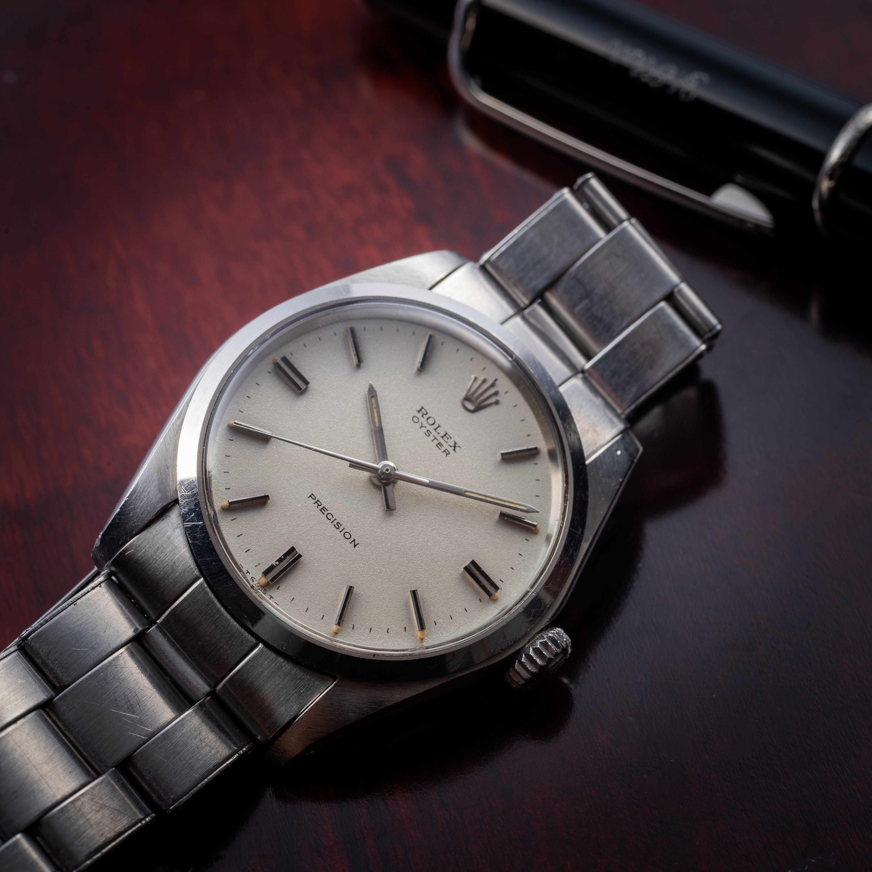 ロレックス オイスター 1969年製 手巻き Ref.6426 シルバーダイヤル リベットブレス付き