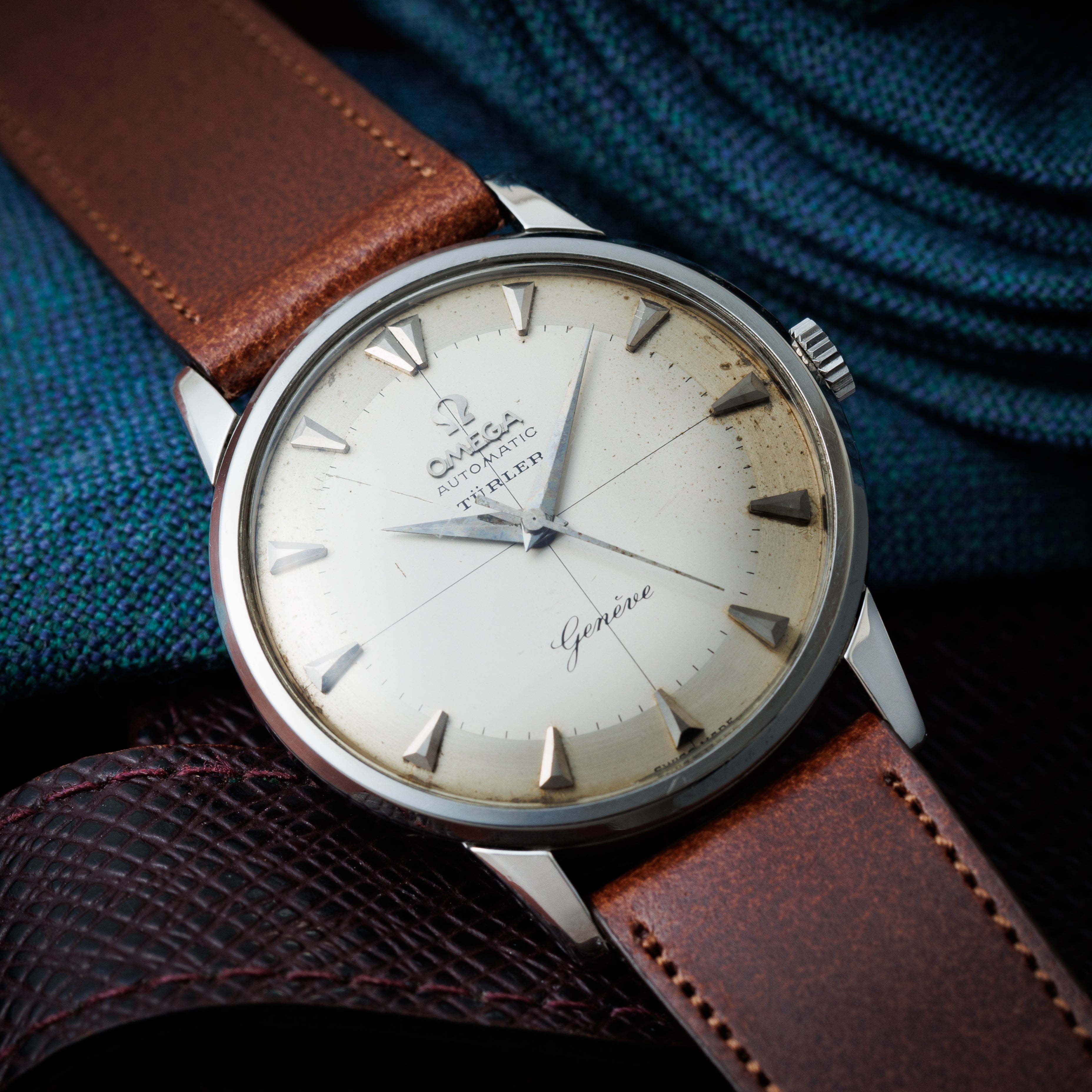 オメガ 筆記体ジュネーブ 自動巻 Cal.552 1959年製 ツートンダイヤル