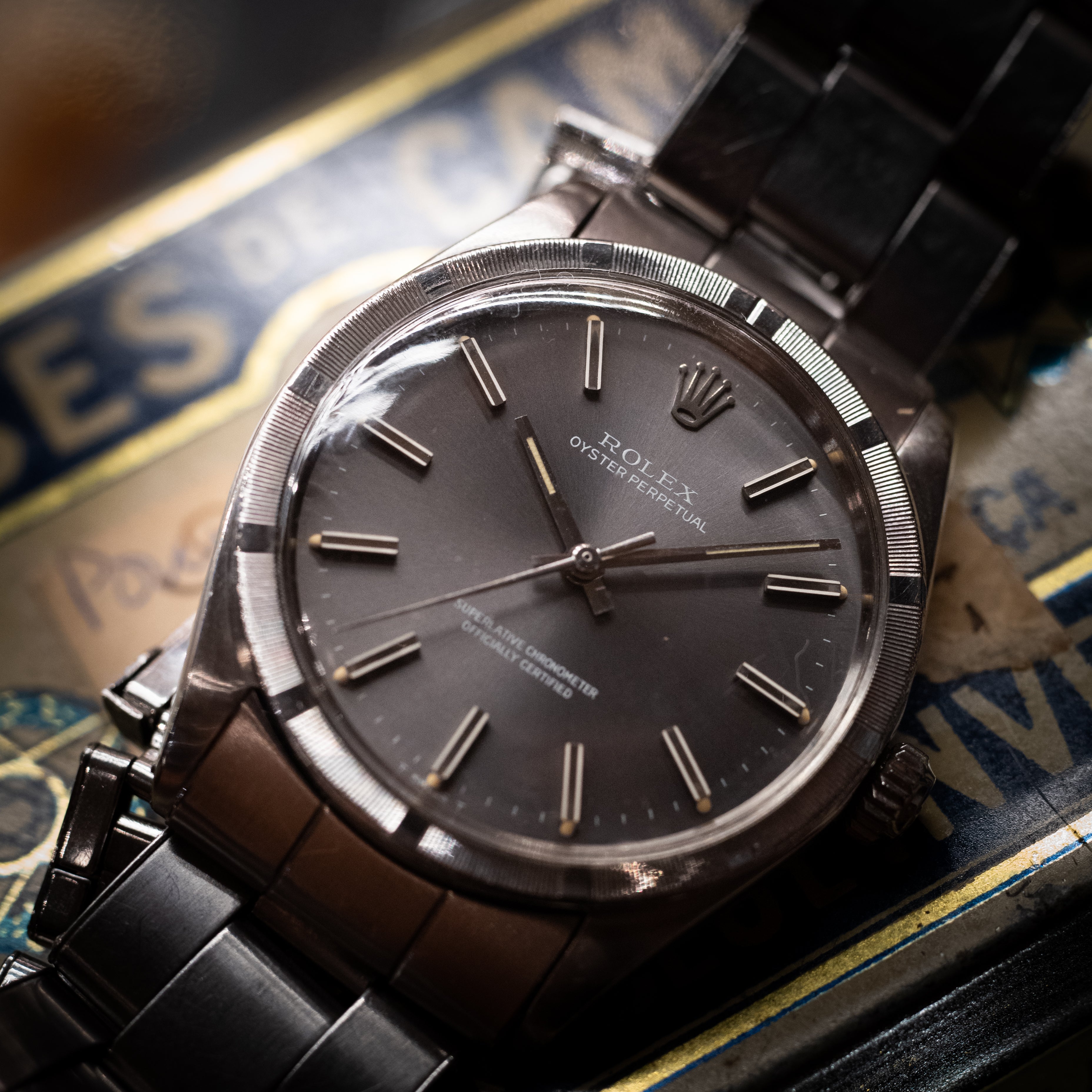 ロレックス  1967年製 オイスターパーペチュアル グレーダイヤル 箱ギャラ付き