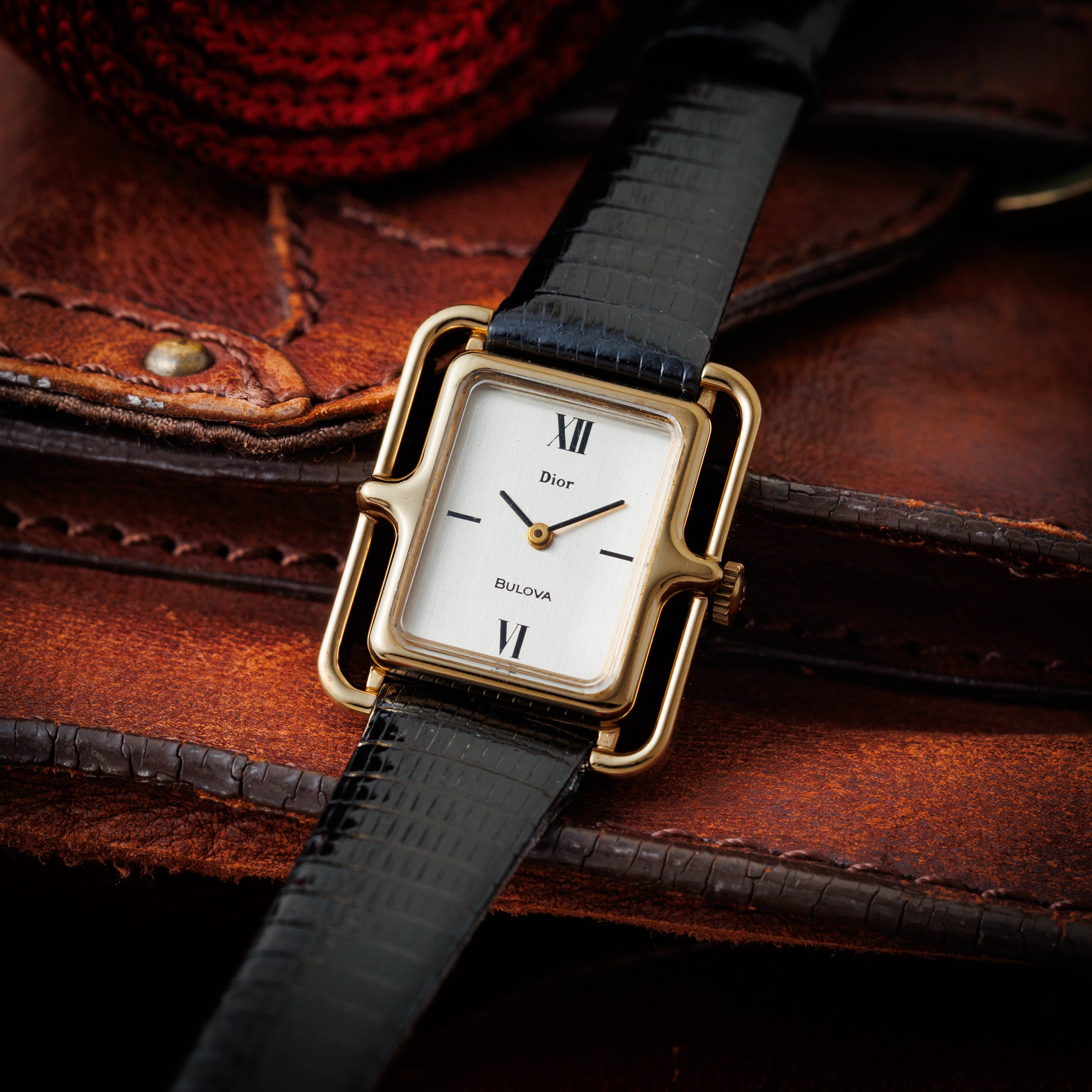 ディオール ブローバ ダブルネーム レディース レクタングルケース 1970年代製 未使用 純正尾錠付き