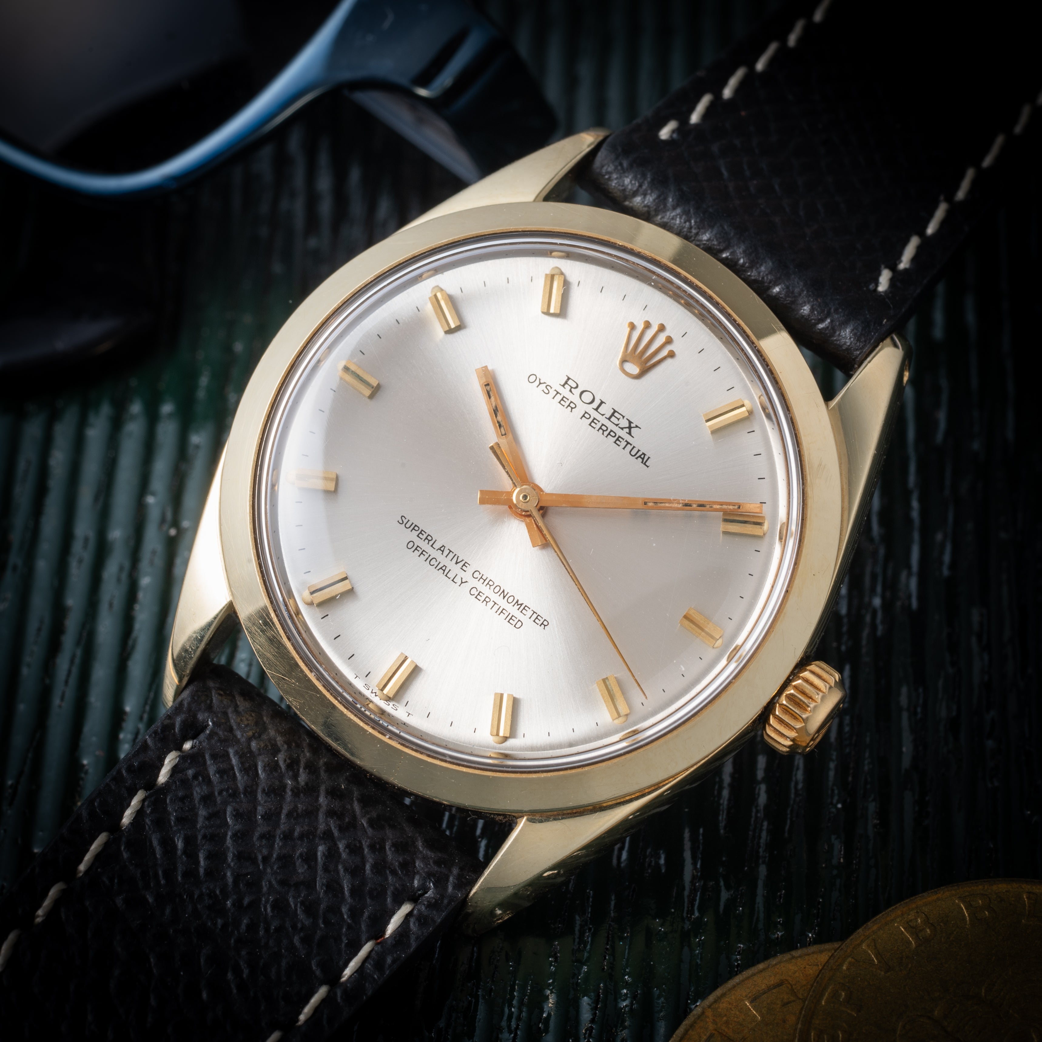 ロレックス オイスターパーペチュアル 金張り ノンデイト自動巻き