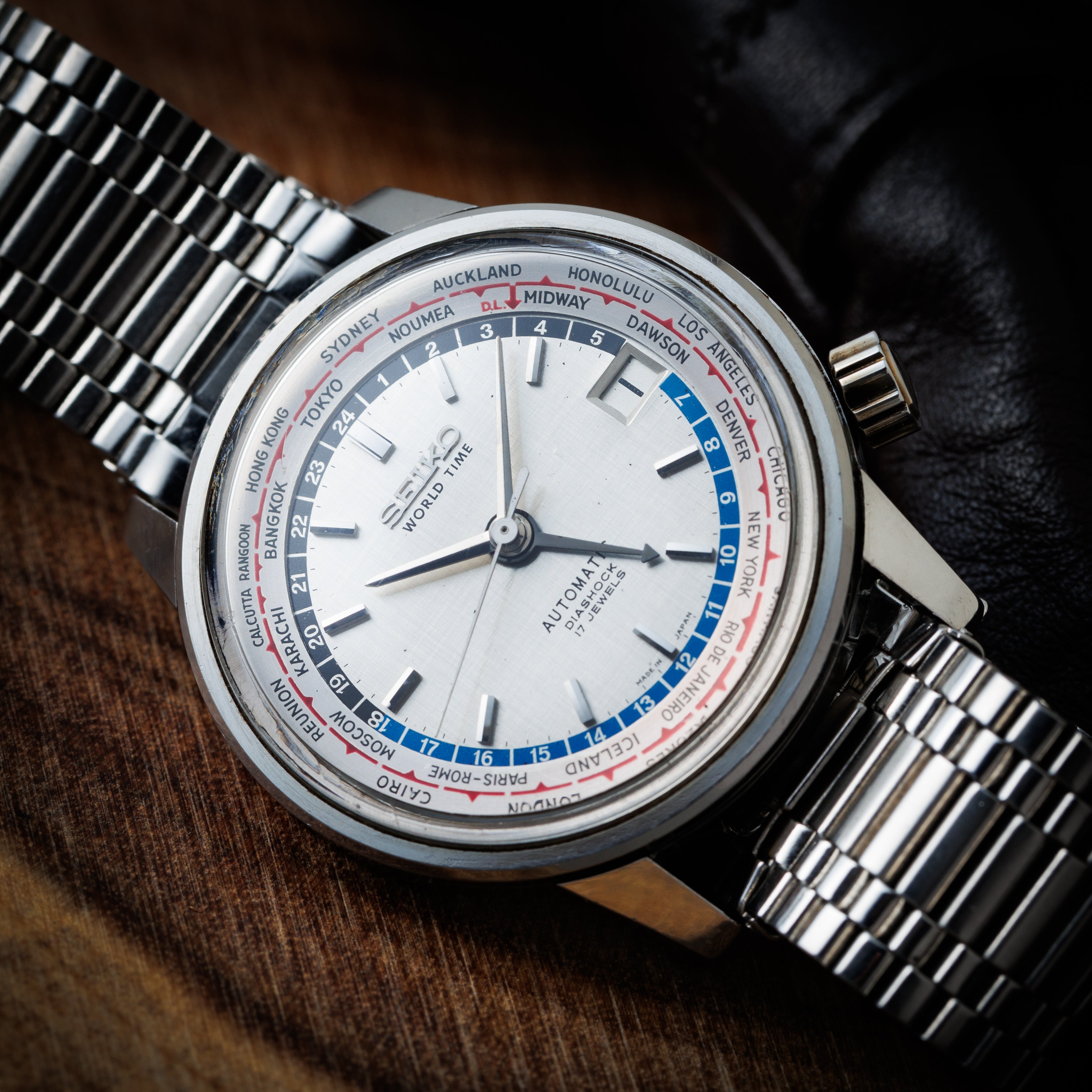 セイコー ワールドタイム1st 1964年製 Ref.6217-7000 聖火マーク オリジナルブレス