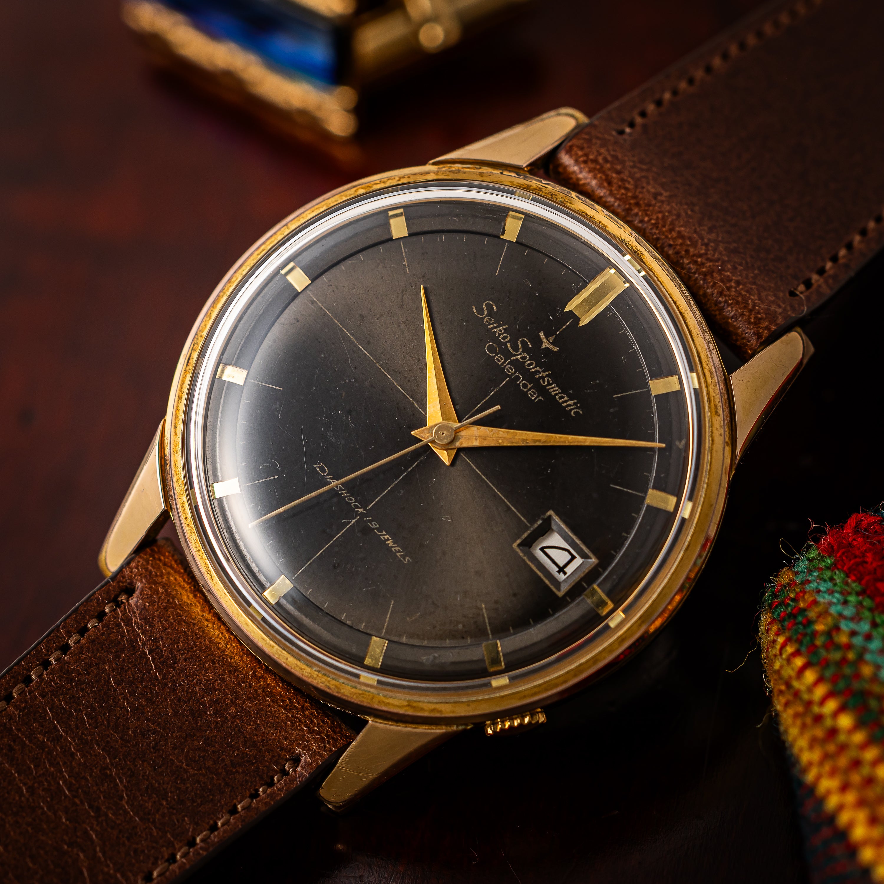 セイコー スポーツマチック カレンダー EGPケース 1963年製 Ref.15037D オリジナルグレーダイヤル