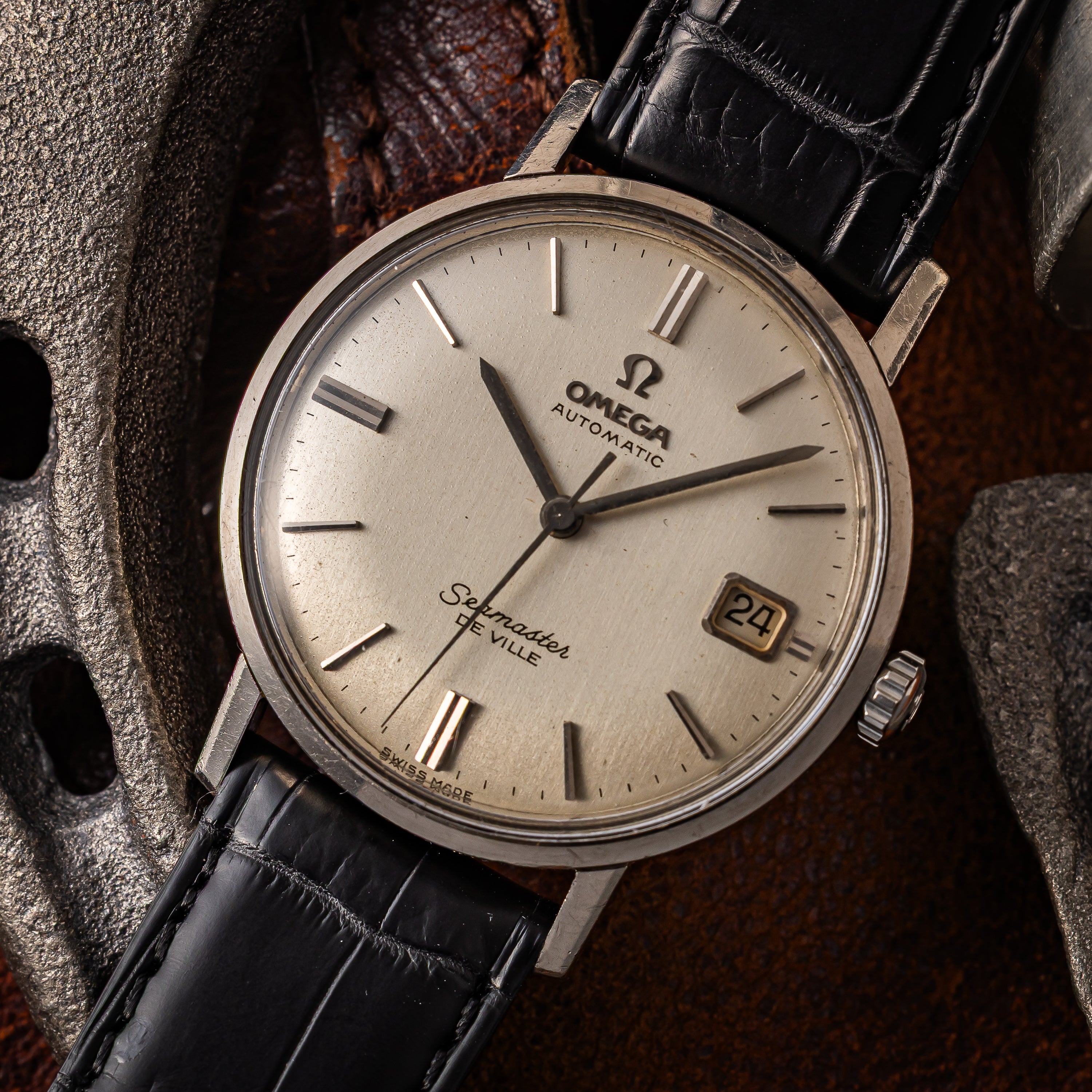 オメガ 18金無垢ホワイトゴールド シーマスター デ・ヴィル 自動巻き