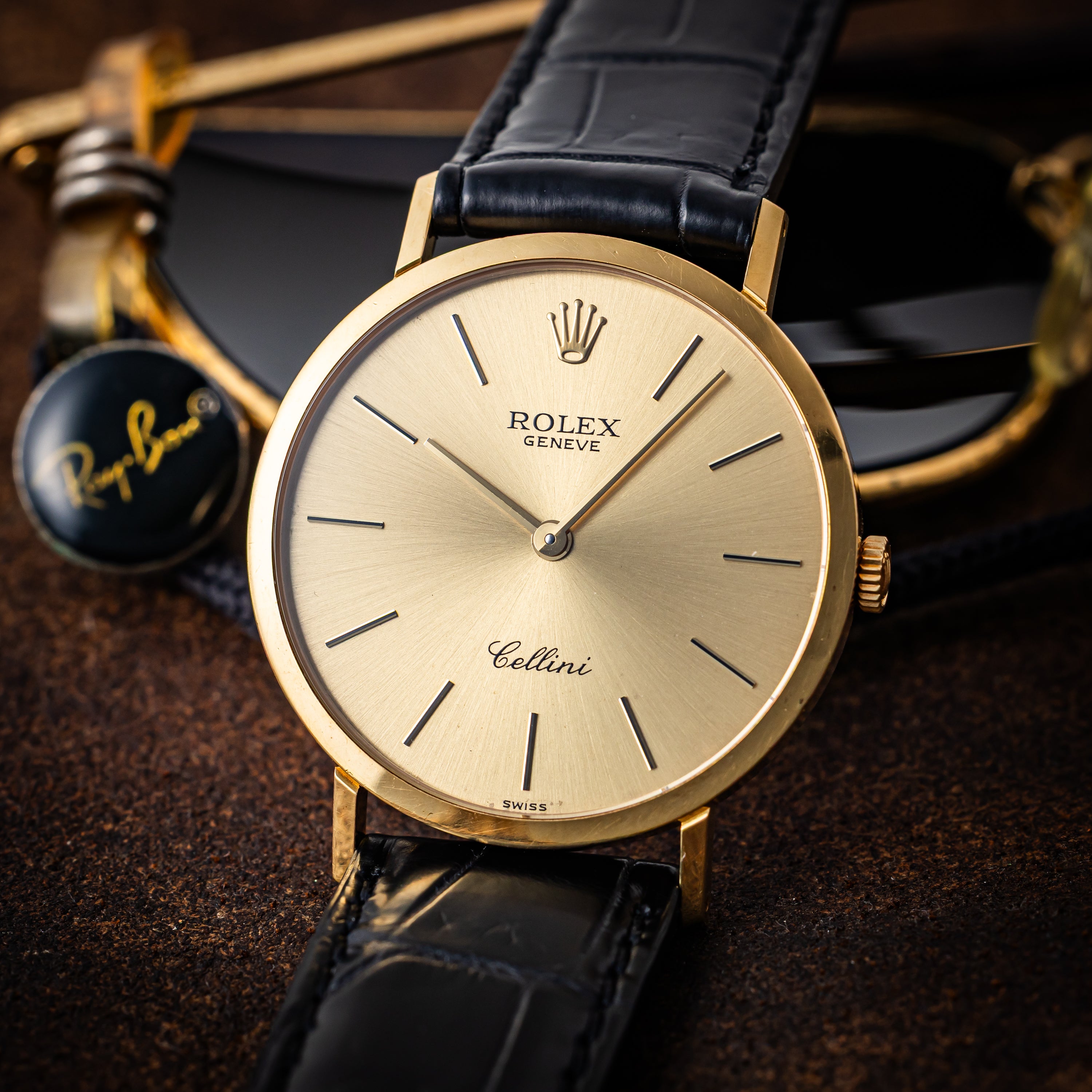 ロレックス チェリーニ 1991年製 Ref.4112 18金無垢ラウンドケース 純正尾錠付き