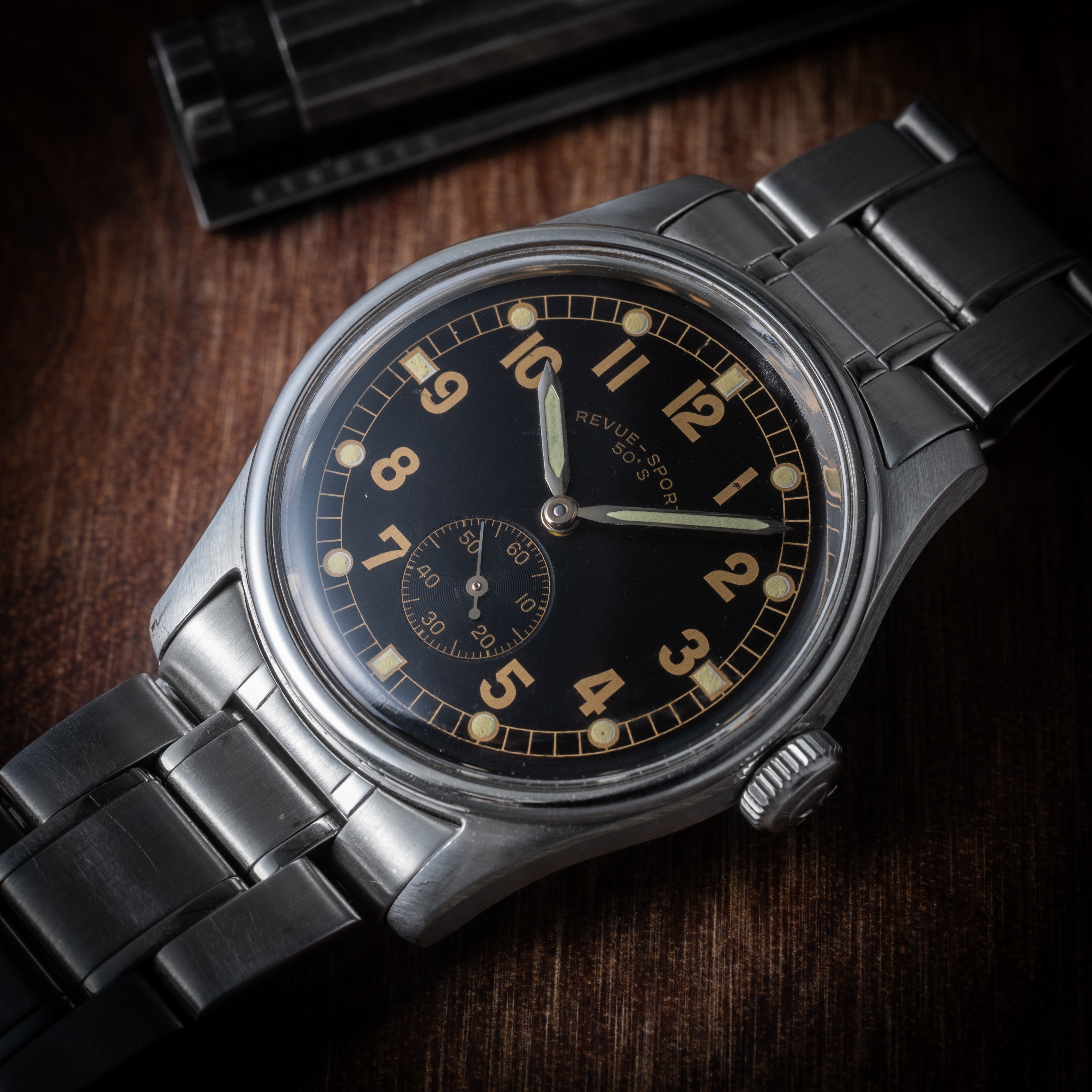 レヴュートーメン スポルト 1995年ギャランティー スモセコ 手巻 純正ブレス