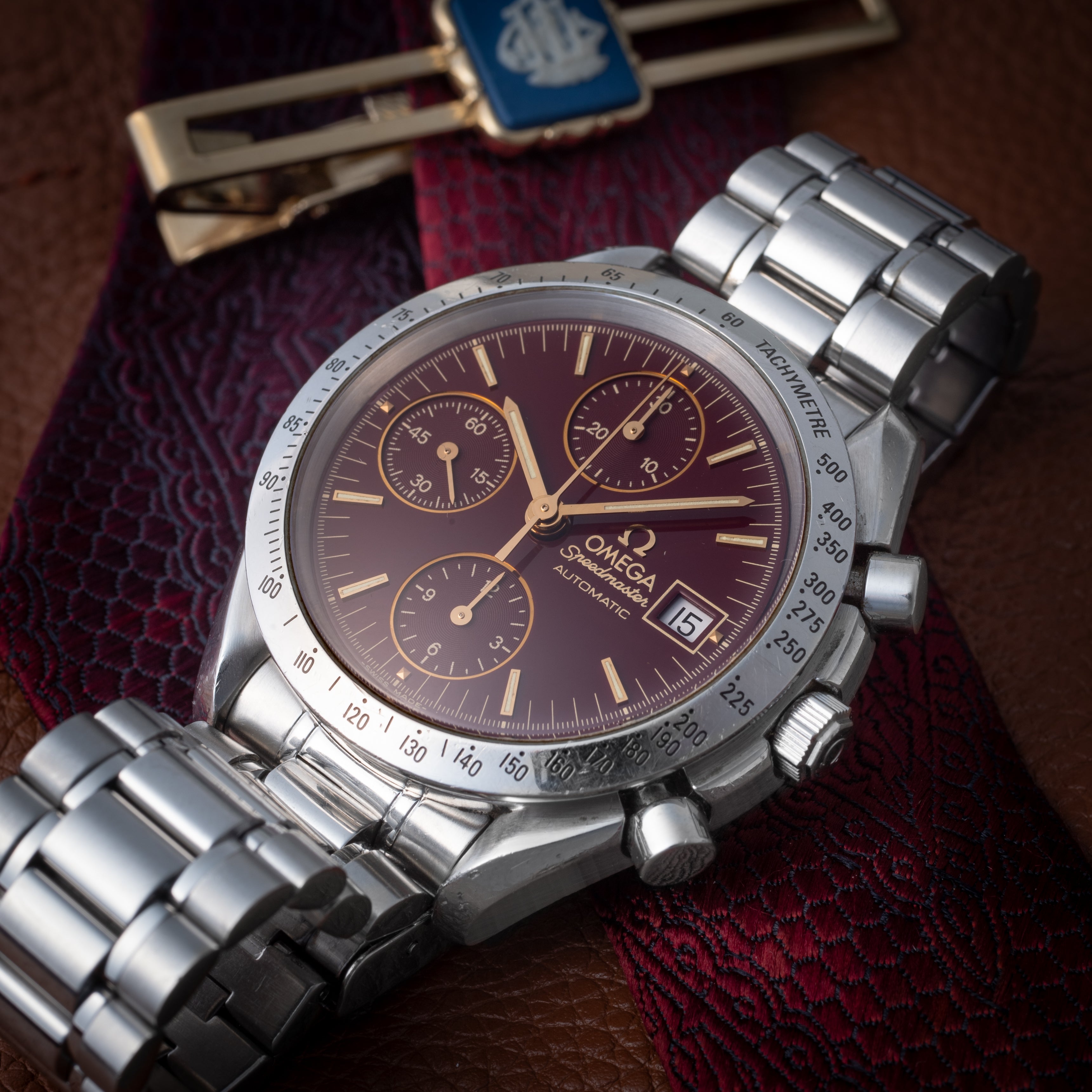 オメガ スピードマスター オートマチック 1995年製 Ref.175.0043 ボルドーダイヤル