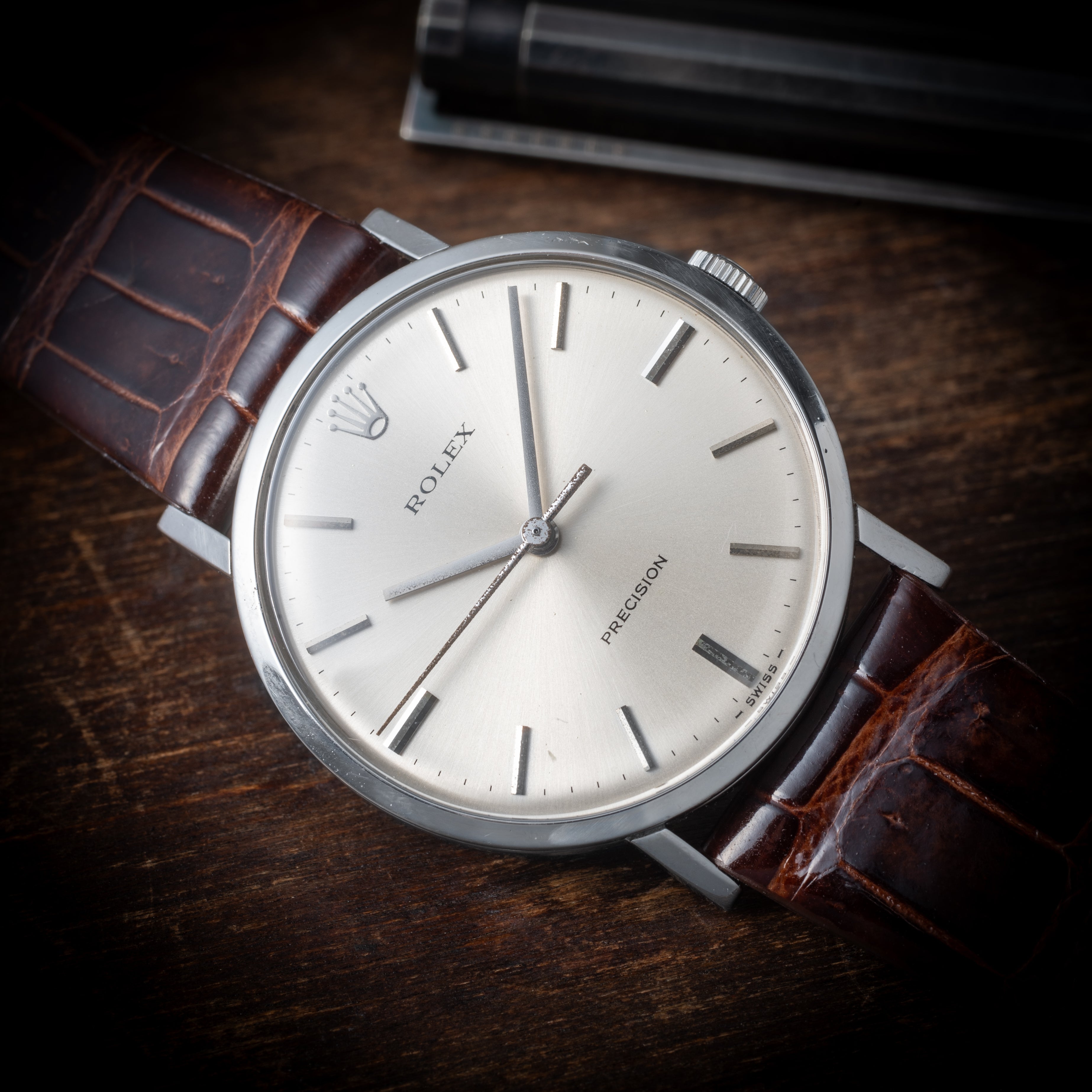 ロレックス プレシジョン 1974年製 Ref.34.110 手巻き シルバーダイヤル