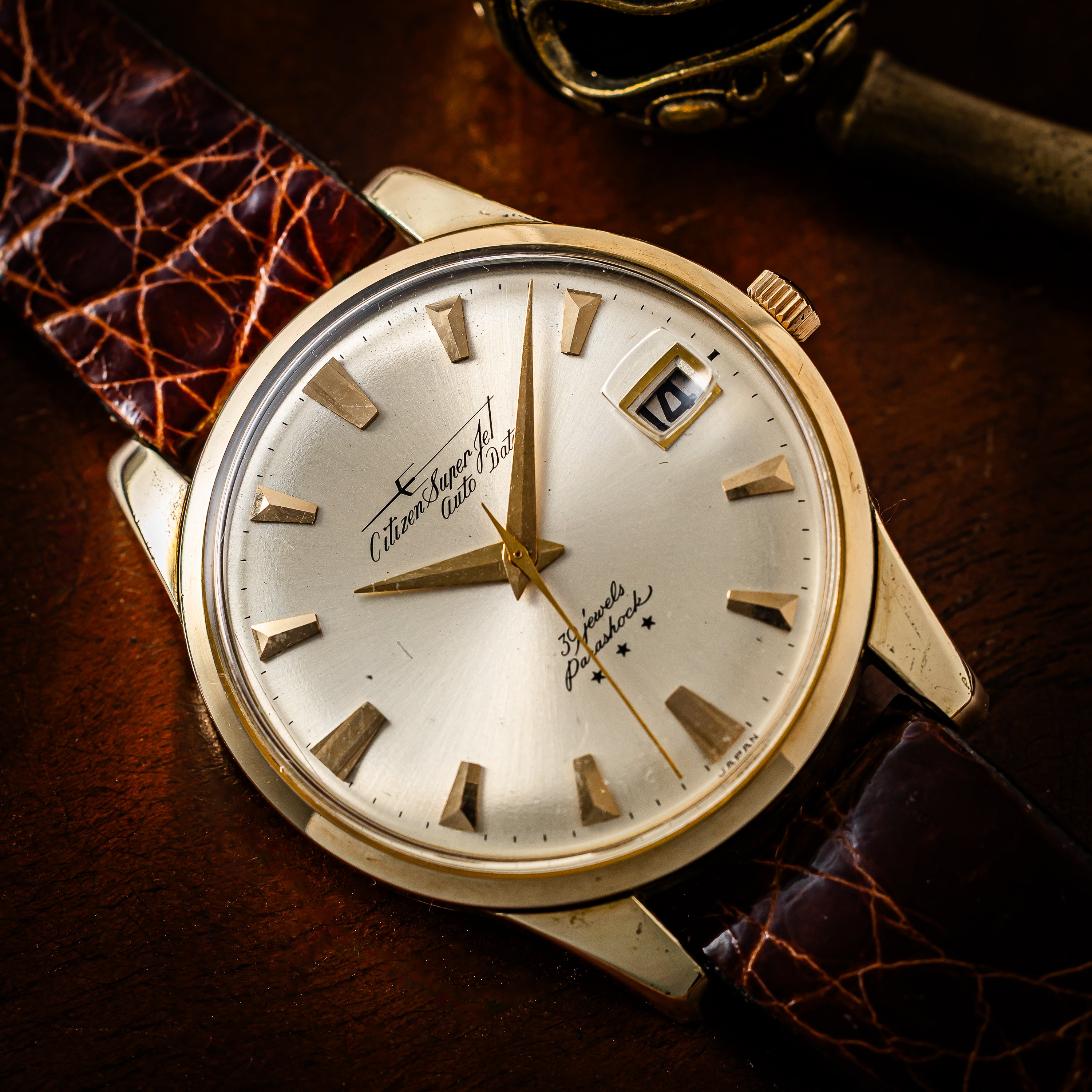 シチズン スーパージェット オートデーター 39石 1963年製 Ref.AD1507081 100ミクロン14金張り