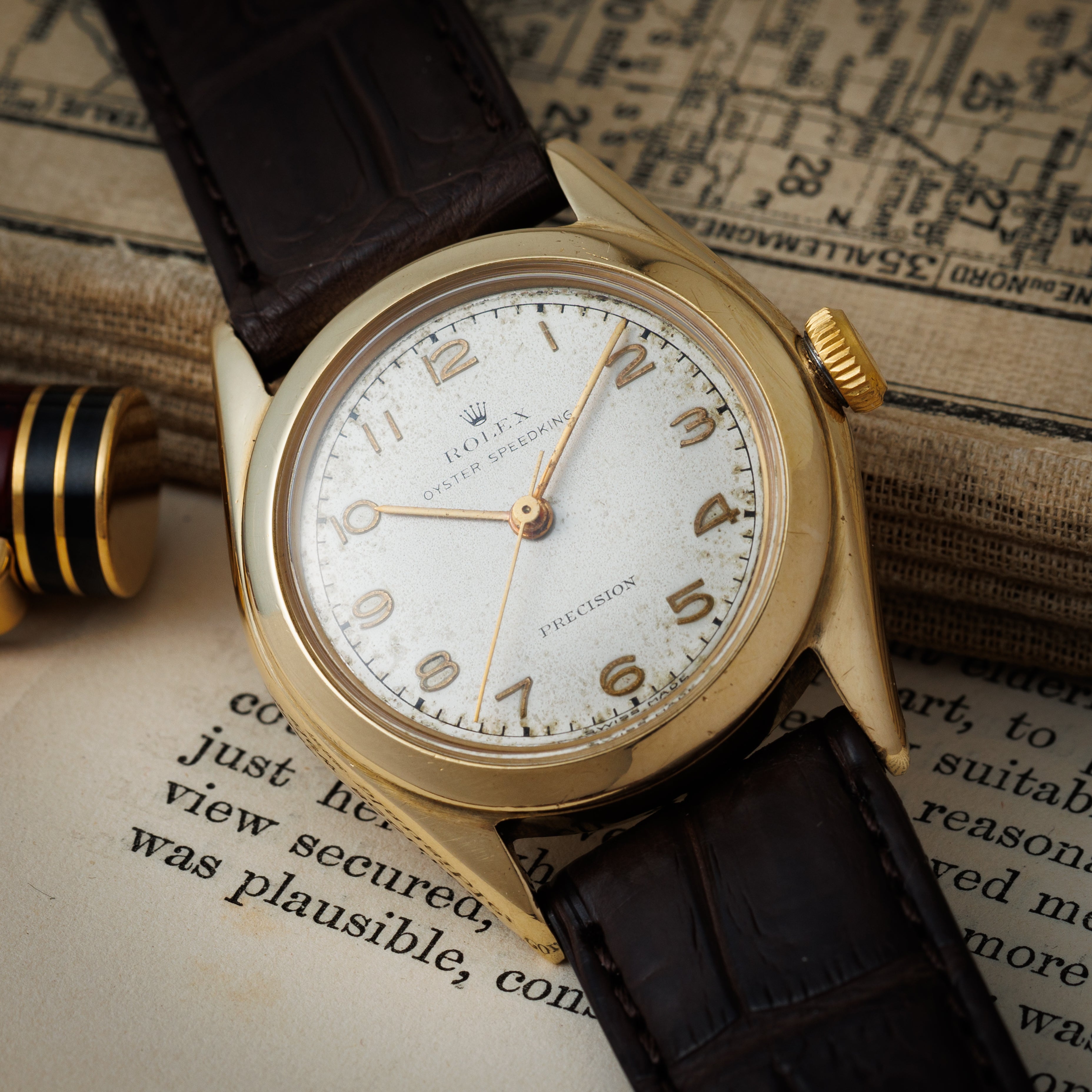 ロレックス 10金無垢スピードキング  1951年製 Ref.6020 オリジナルアラビアダイヤル