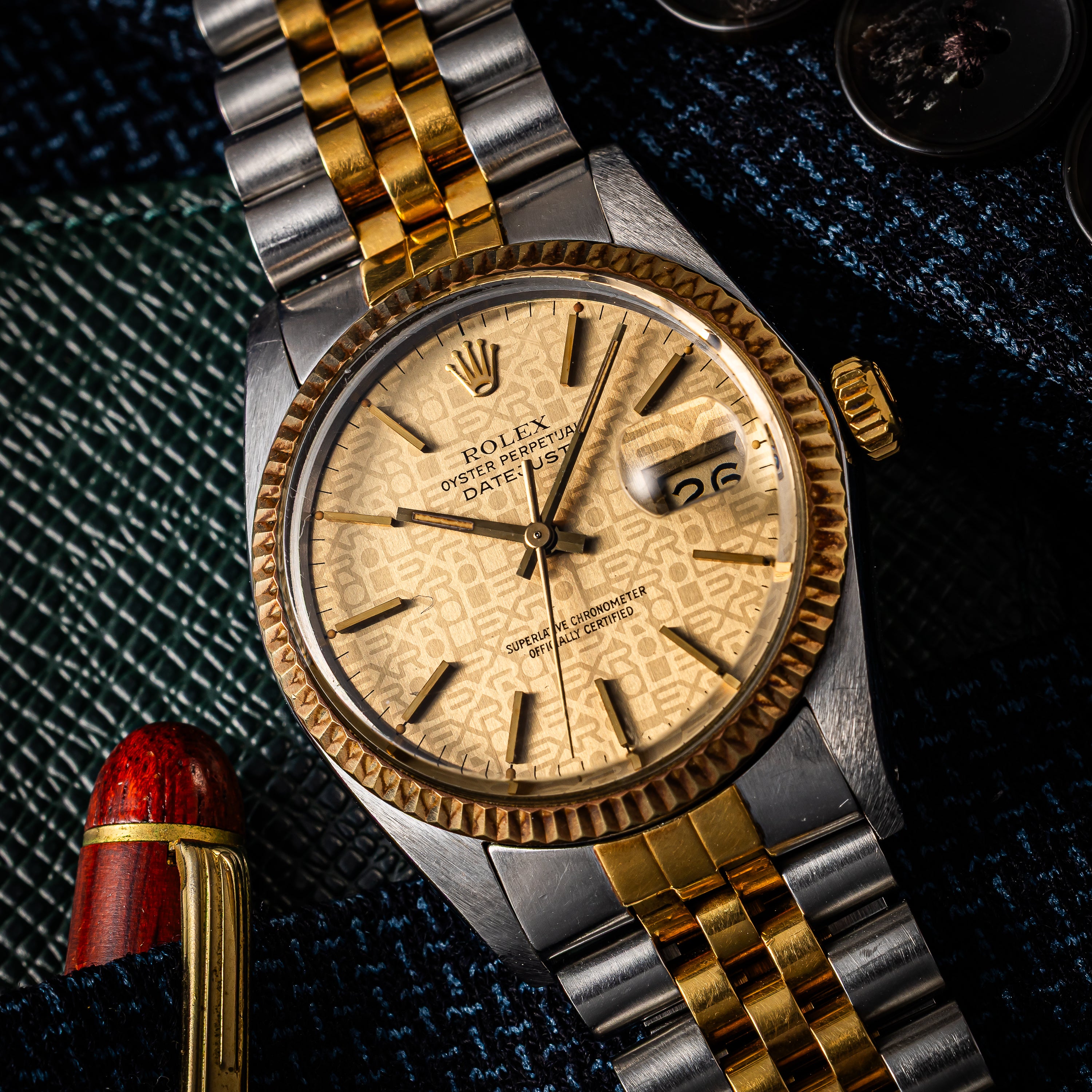 ロレックス デイトジャスト コンビ 希少コンピューター文字盤 1982年製 Ref.16013 箱、ギャラ付き 純正コンビジュビリーブレス