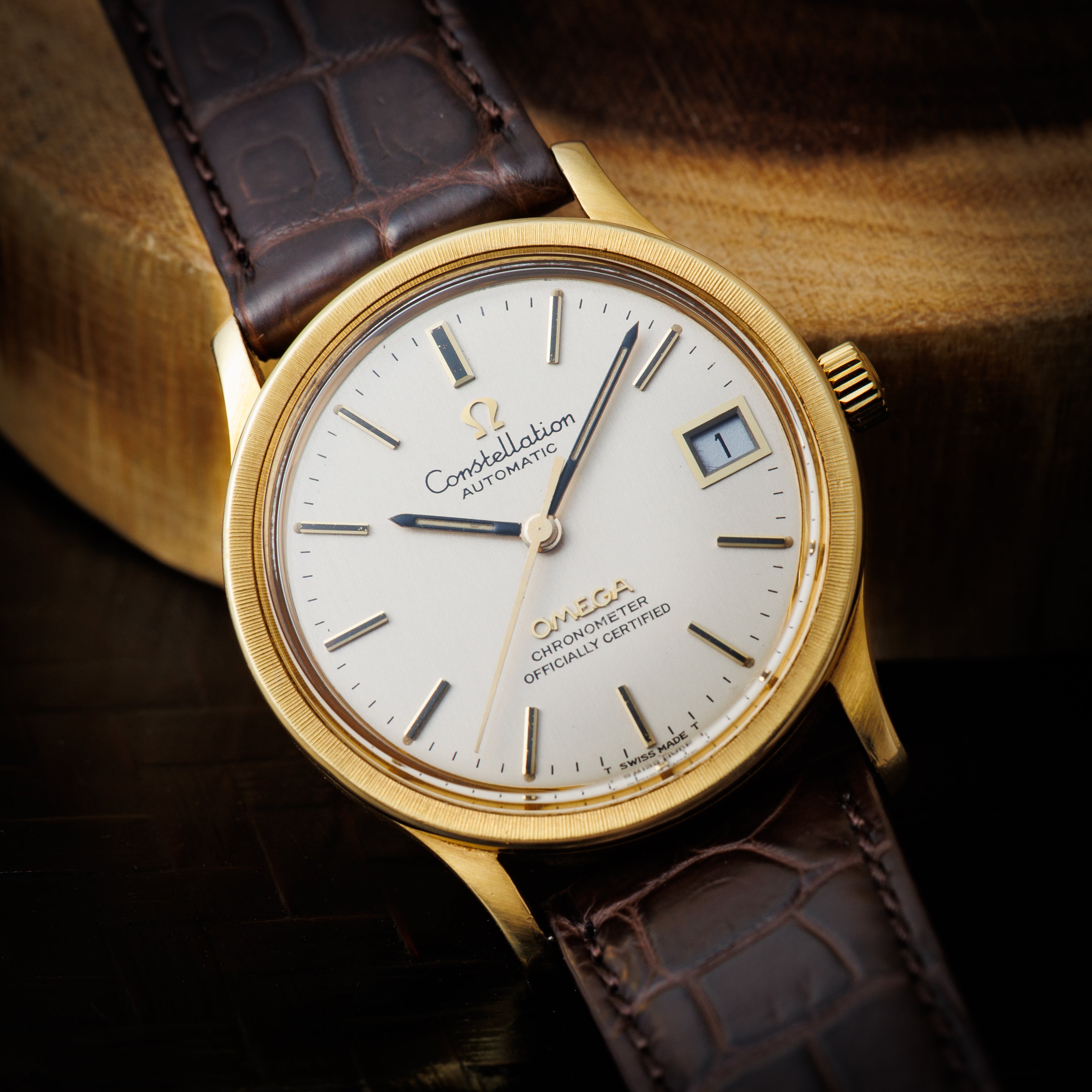 オメガ 18金無垢コンステレーション カラトラバケース 1969年製 Ref.166052