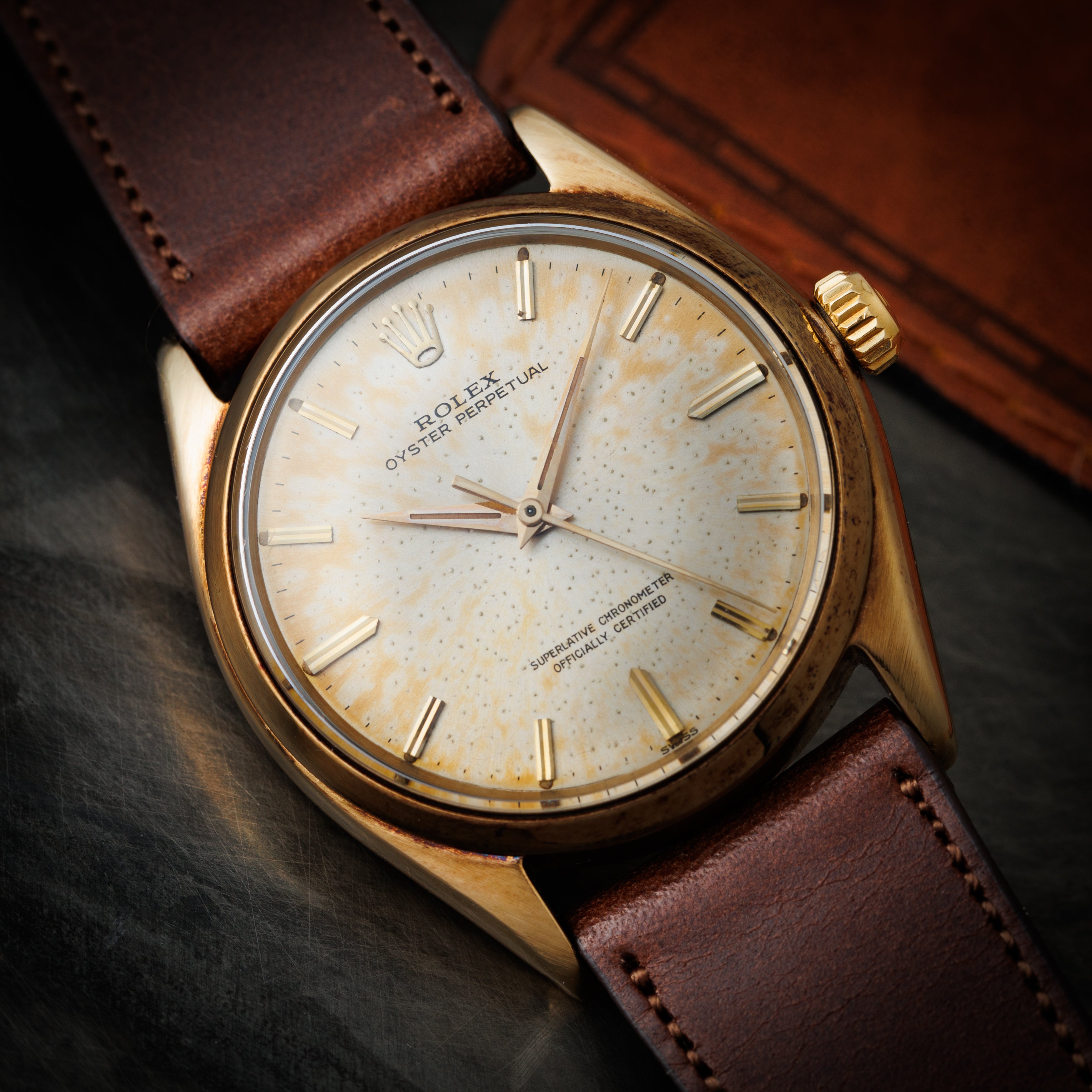 ロレックス 14金無垢オイスターパーペチュアル 1960年代製 Ref.1002 ドーフィンハンド