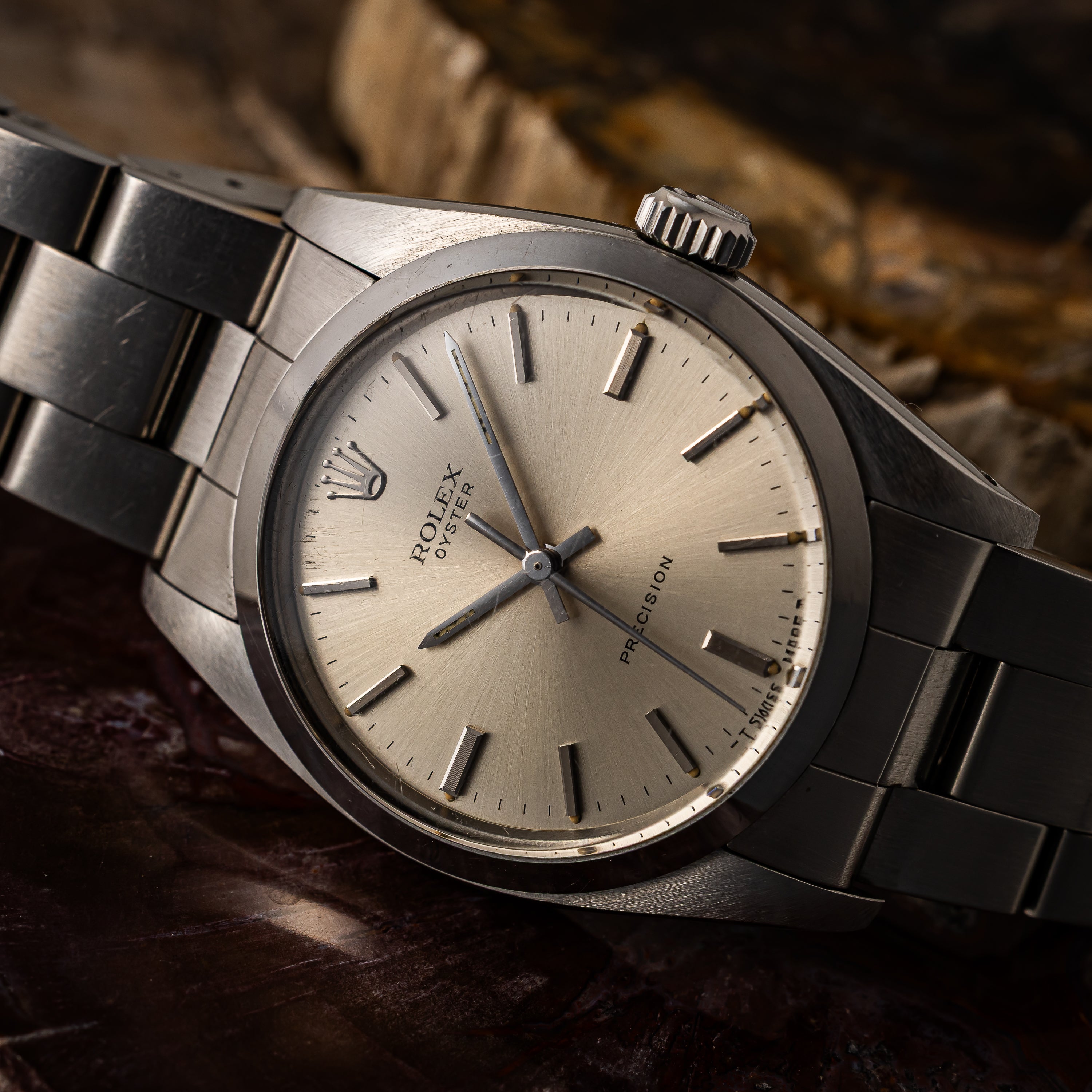 ロレックス オイスター プレシジョン 1985年製 手巻き Ref.6426 シルバーダイヤル