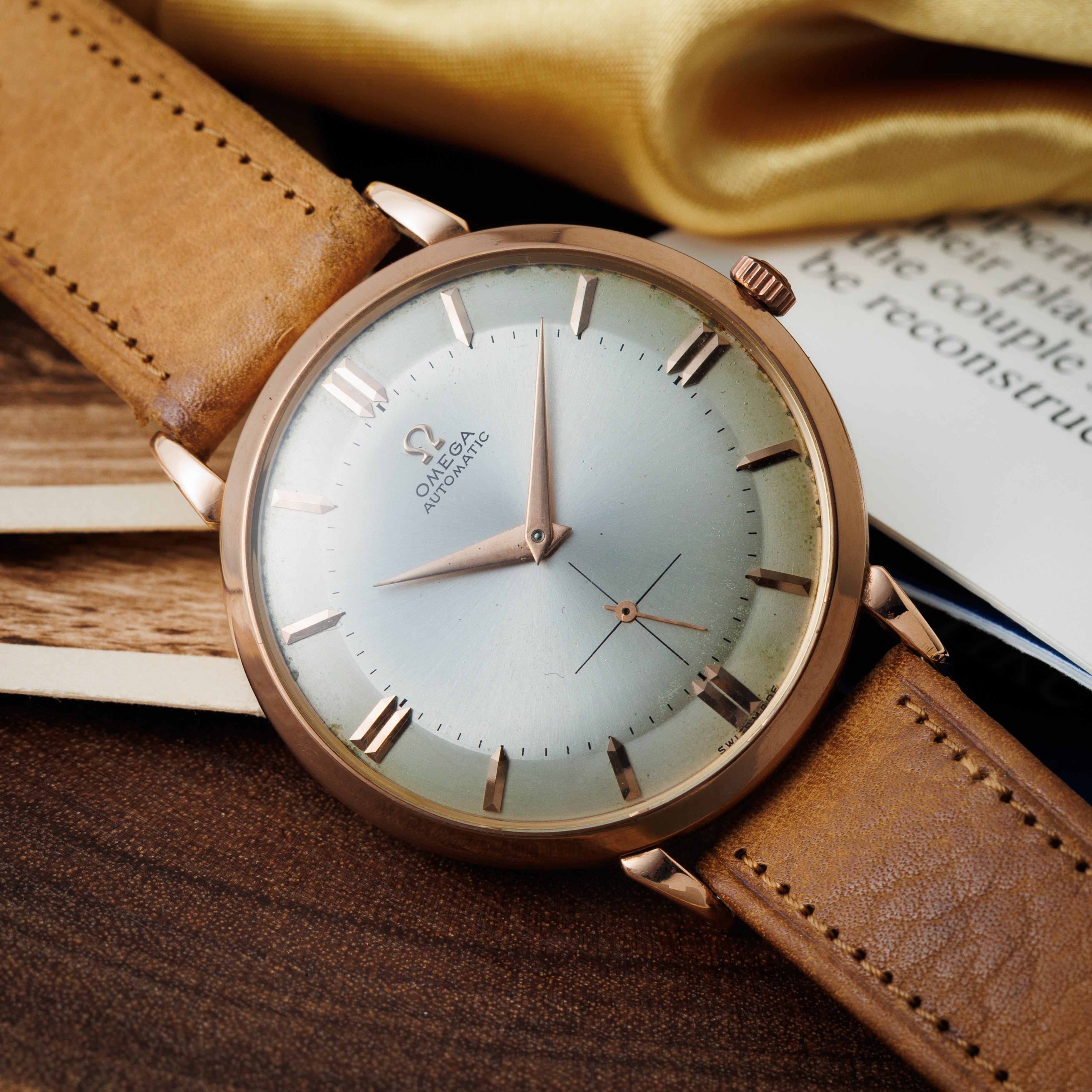 オメガ 18金無垢ピンクゴールド バンパーオートマチック 1950年製/昭和25年製 Cal.332 スモールセコンド