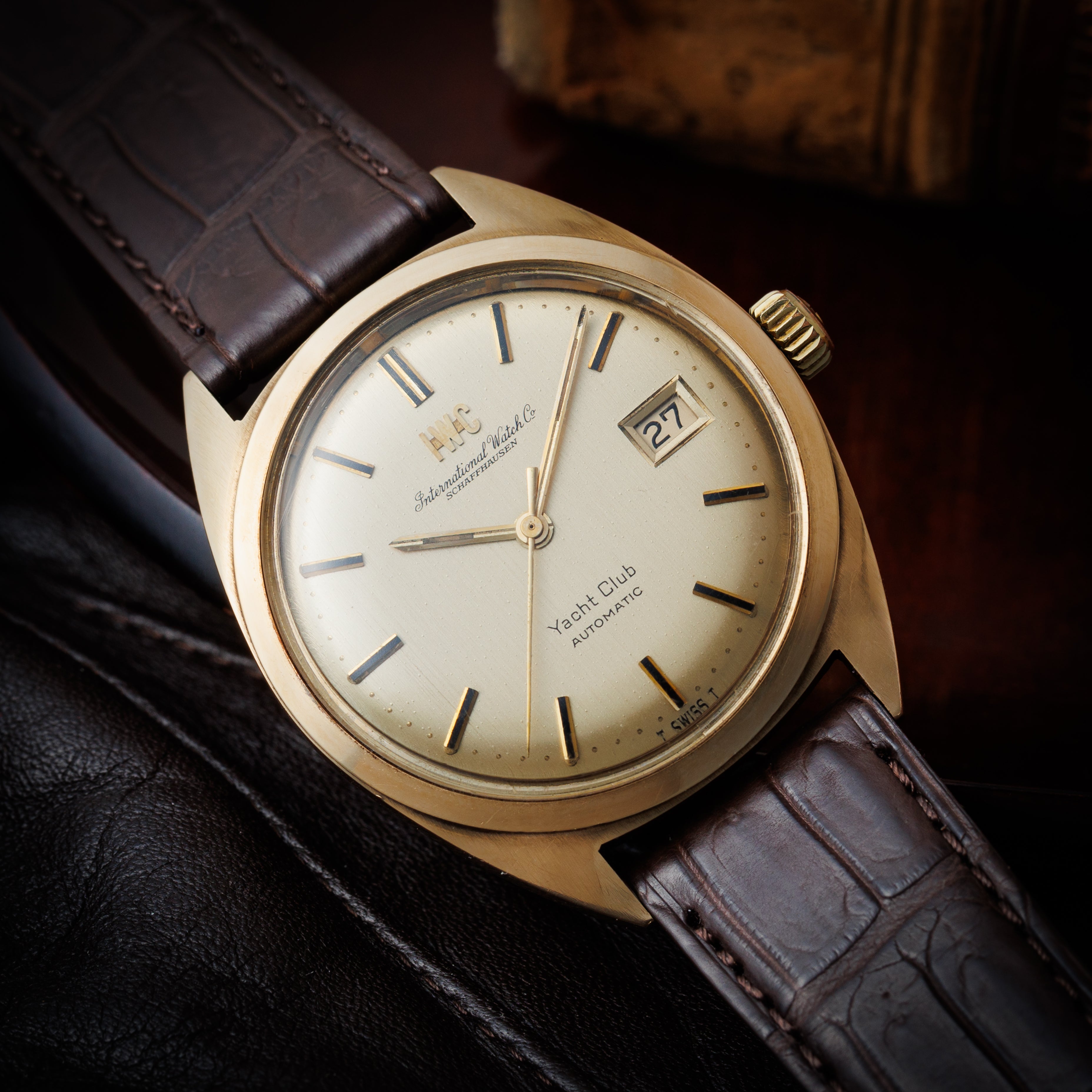 IWC 14金無垢ヨットクラブ バックステン Ref.911A 1968年製 ペラトン式自動巻き Cal.8541