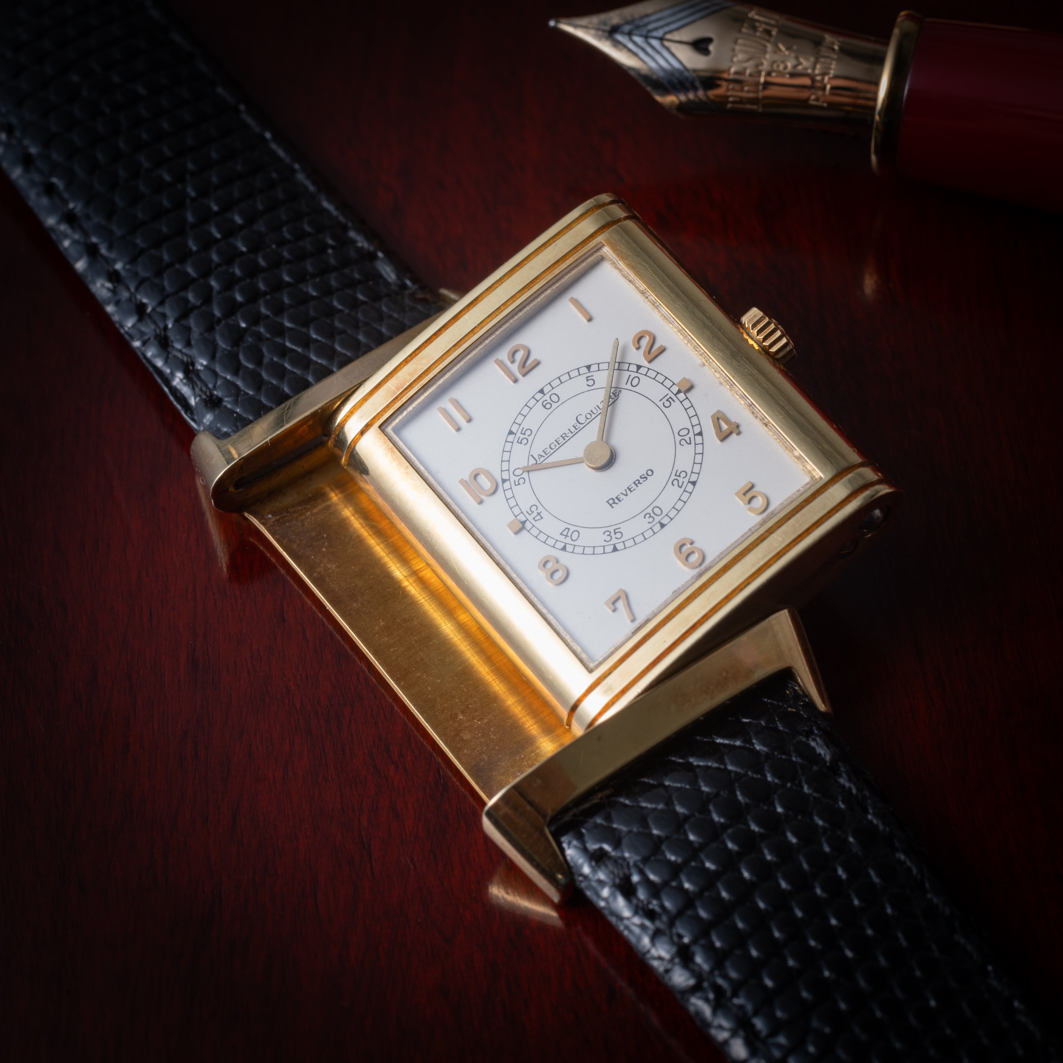 ジャガールクルト レベルソ クラシック 1980年代製 18金無垢 全アラビアダイヤル モノフェイス 手巻き 純正尾錠
