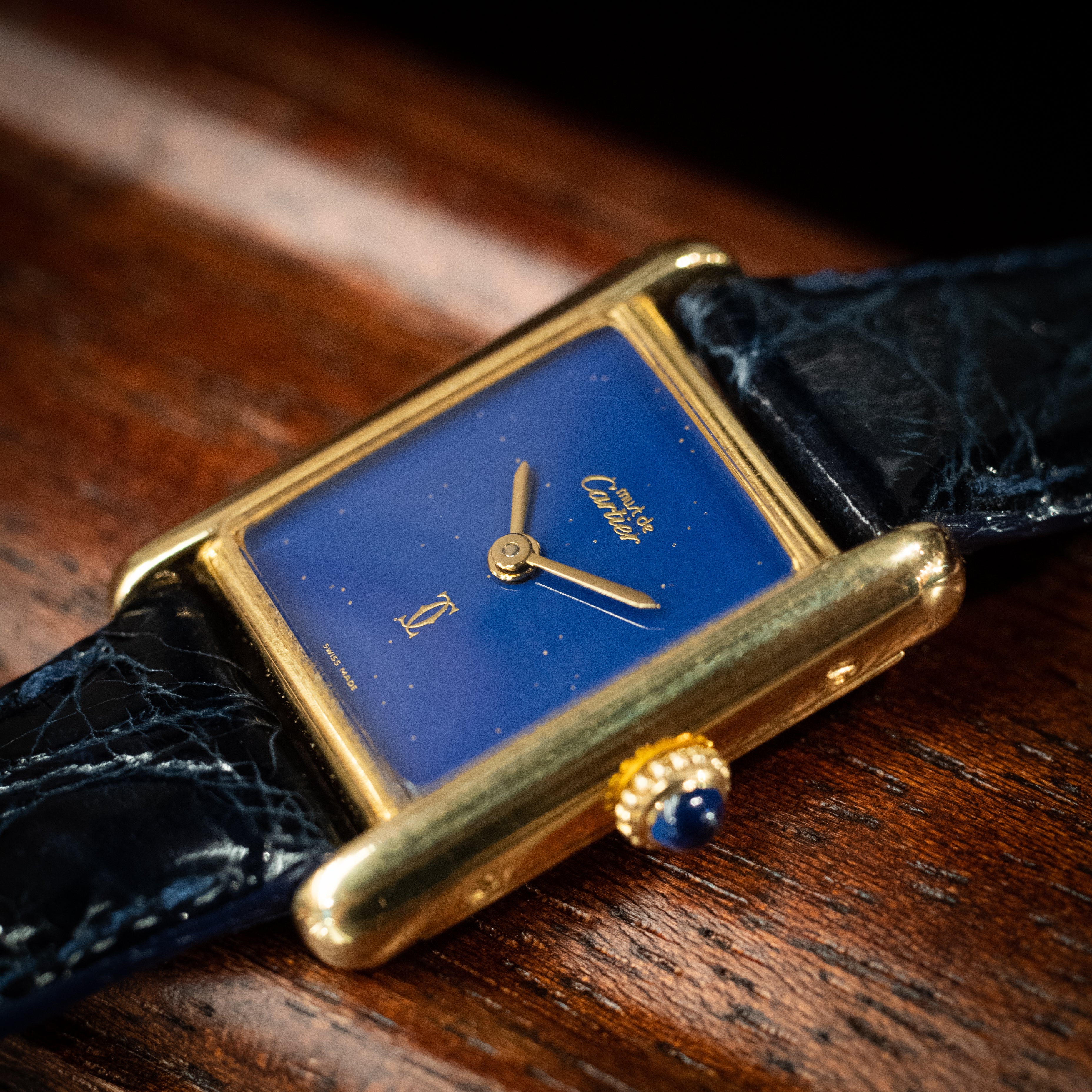 カルティエ マストタンク ラピスダイヤル 手巻き SM 1980年代