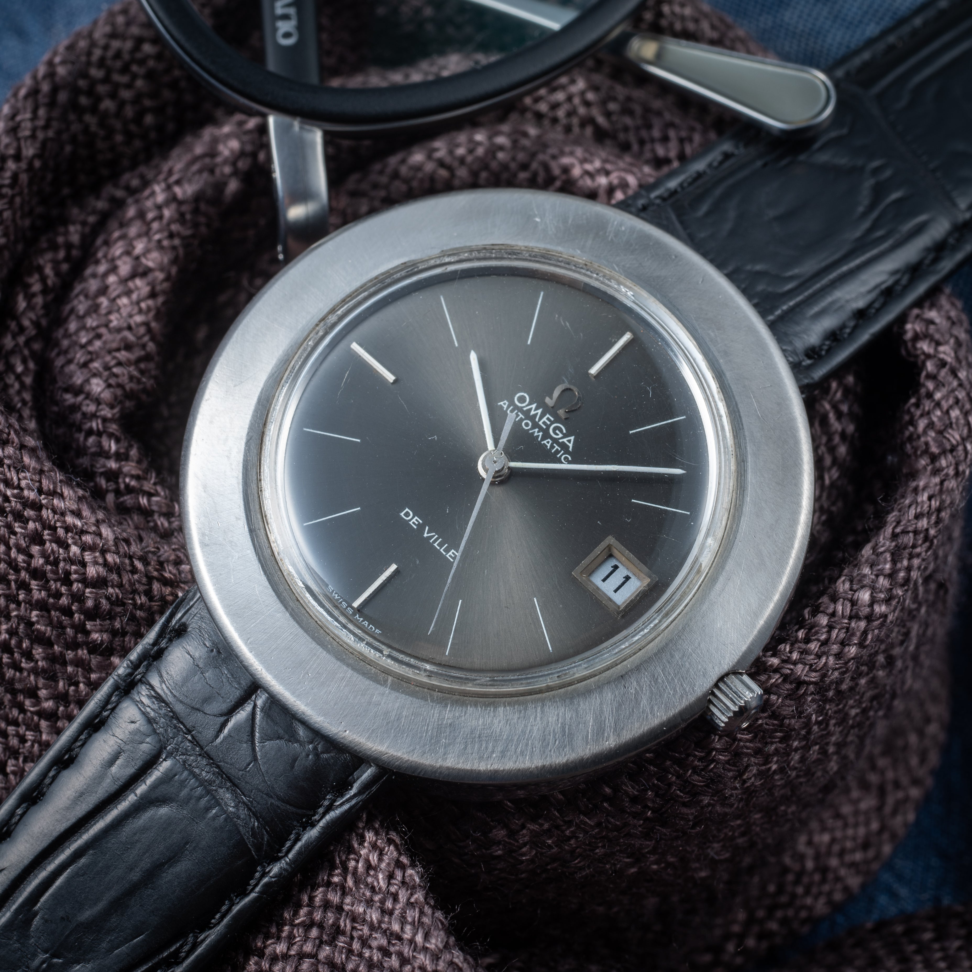 オメガ デ・ヴィル オーバルケース 1970年代製 グレーダイヤル  自動巻き