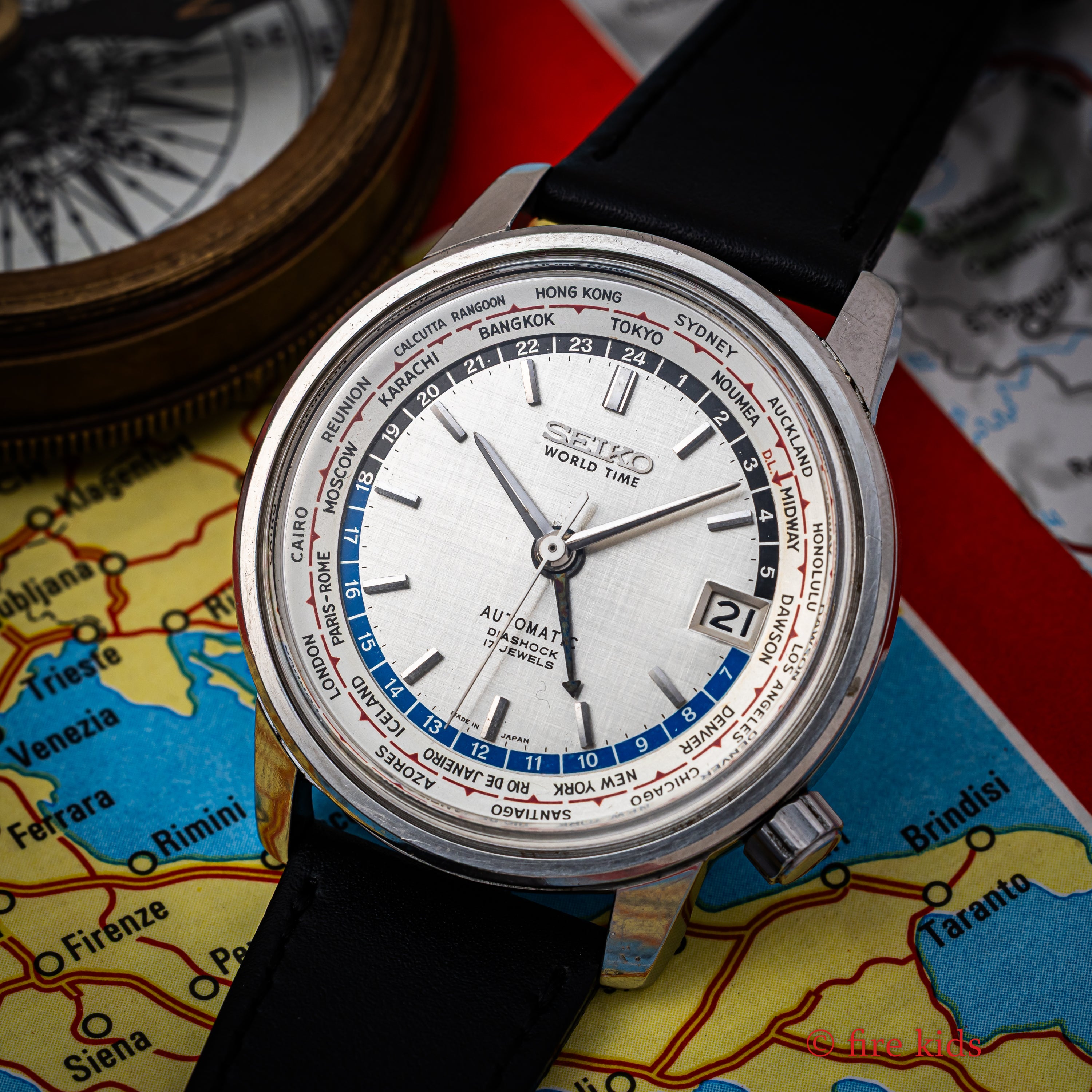 セイコー ワールドタイム1st 1964年製 自動巻き Ref.6217-7000 聖火マーク