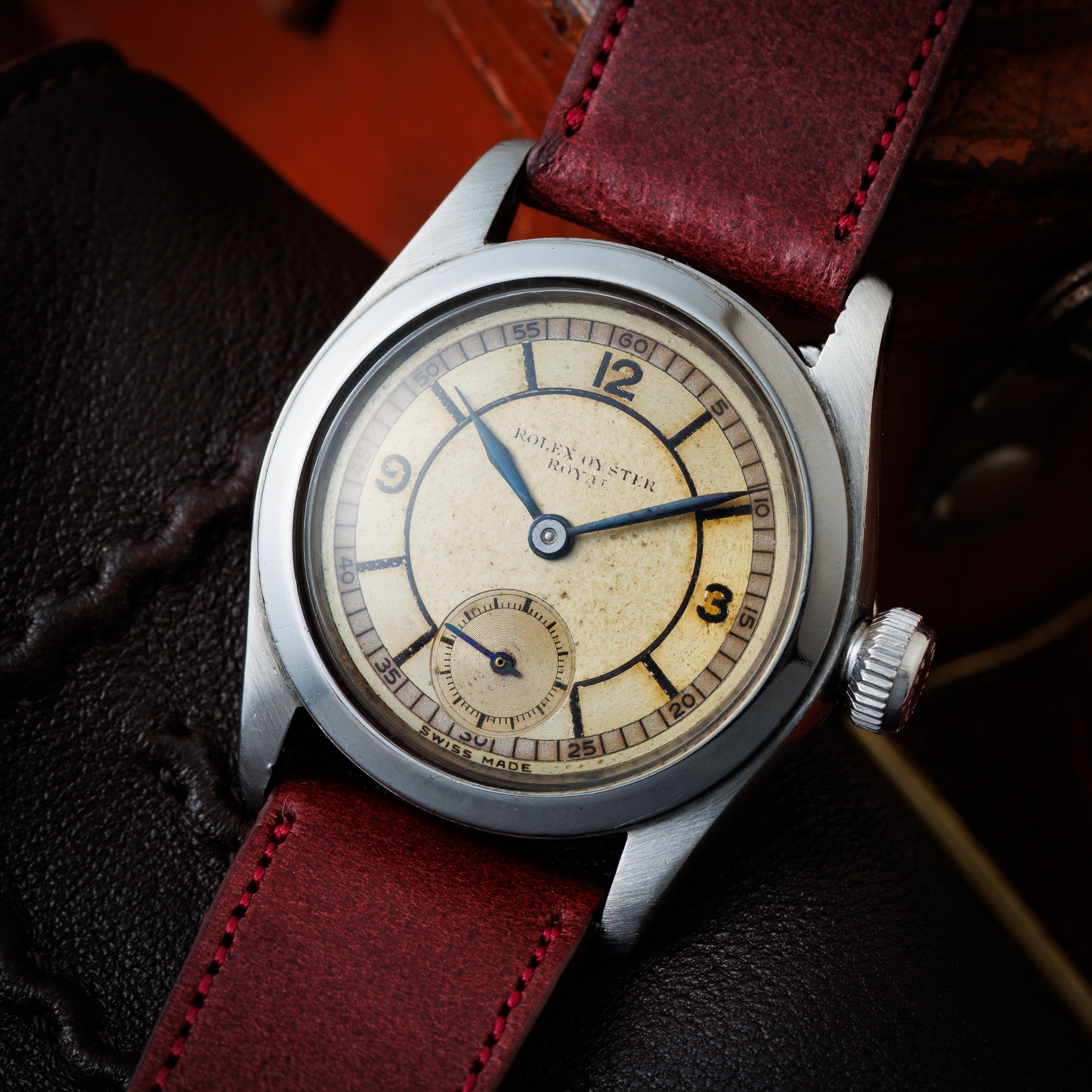 ロレックス オイスター ロイヤル セクターダイヤル 1939年製 手巻き 王冠尾錠付き