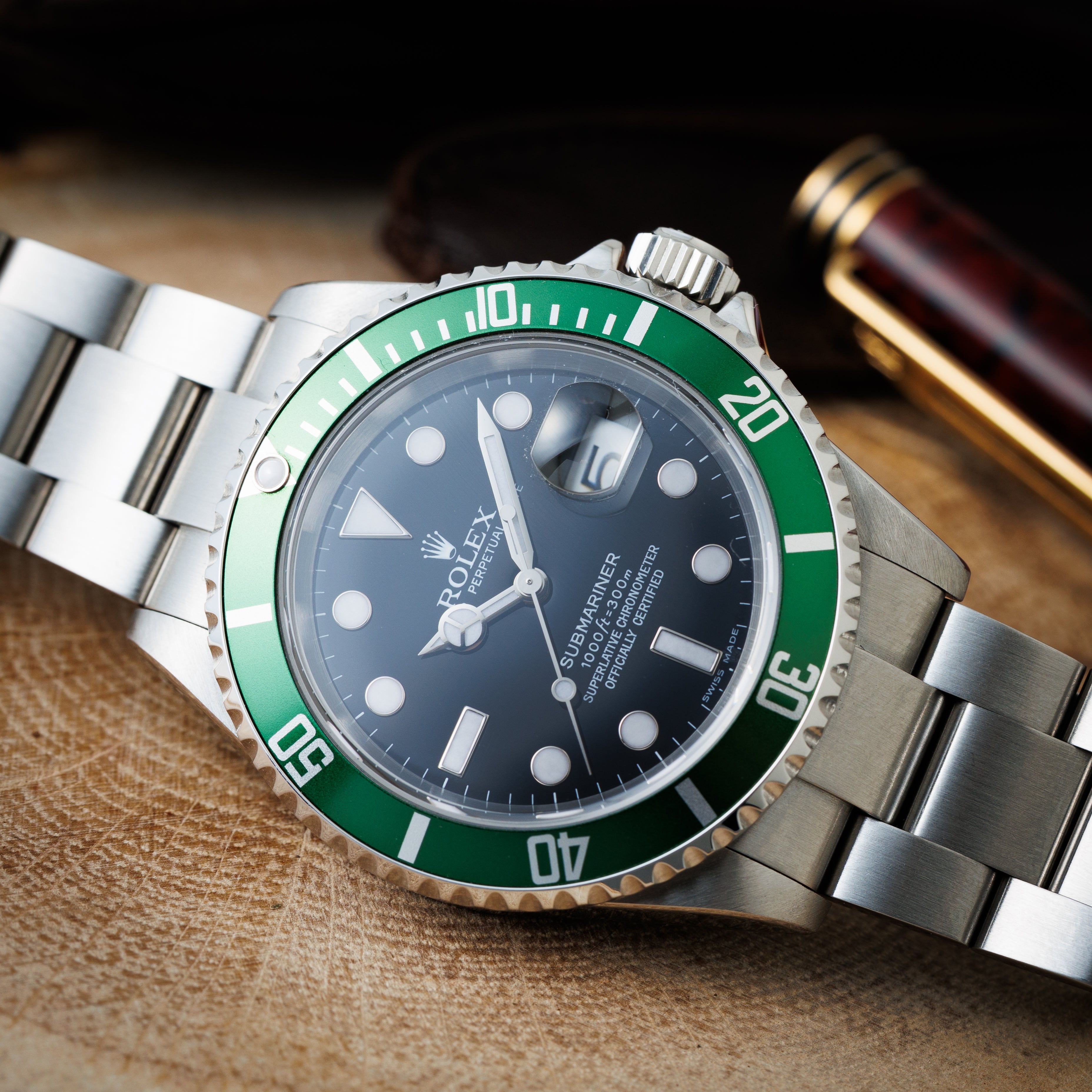 ロレックス サブマリーナー Ref.16610LV グリーンサブ 2005年製 保証書請求はがき付き
