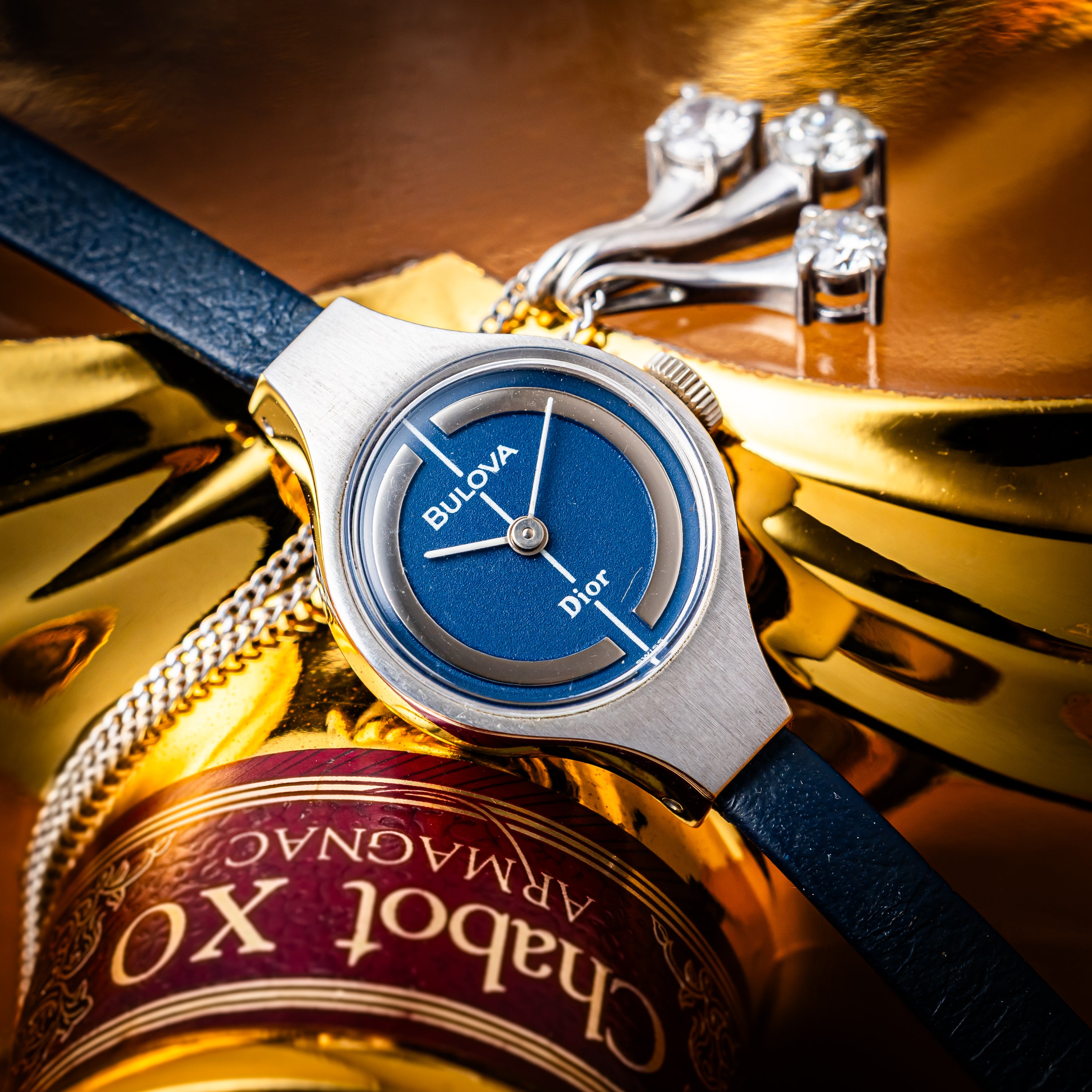 ブローバ ディオールWネーム レディースウオッチ 1970年代製 手巻き 未使用タグ付き