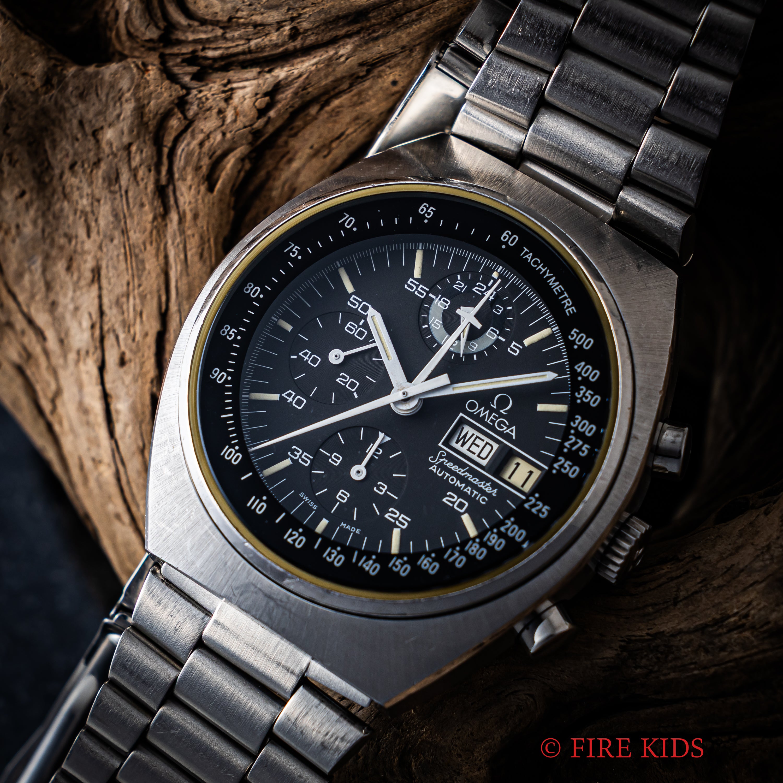 オメガ スピードマスター Mk4.5 1982年製 オリジナルダイヤル 自動巻きクロノグラフ 純正ステンレスブレス