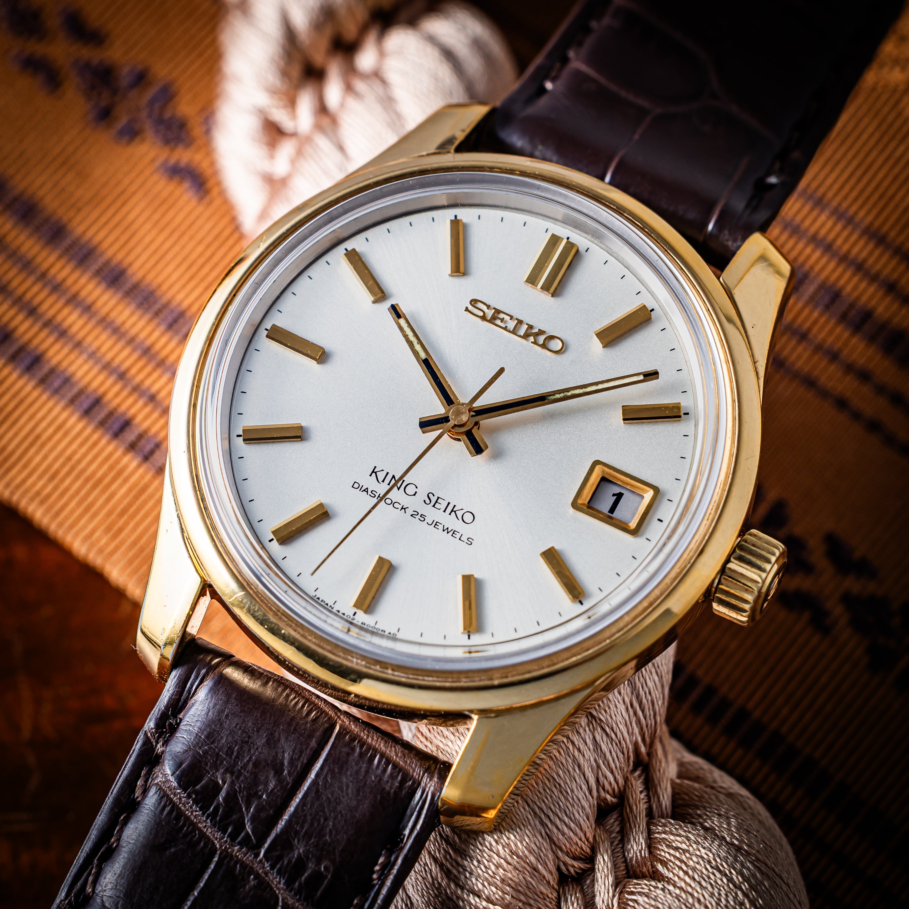 セイコー キングセイコー 手巻き 1968年製 デイトジャスト機能付き CAPゴールド Ref.4402-8000 Cal.4419A