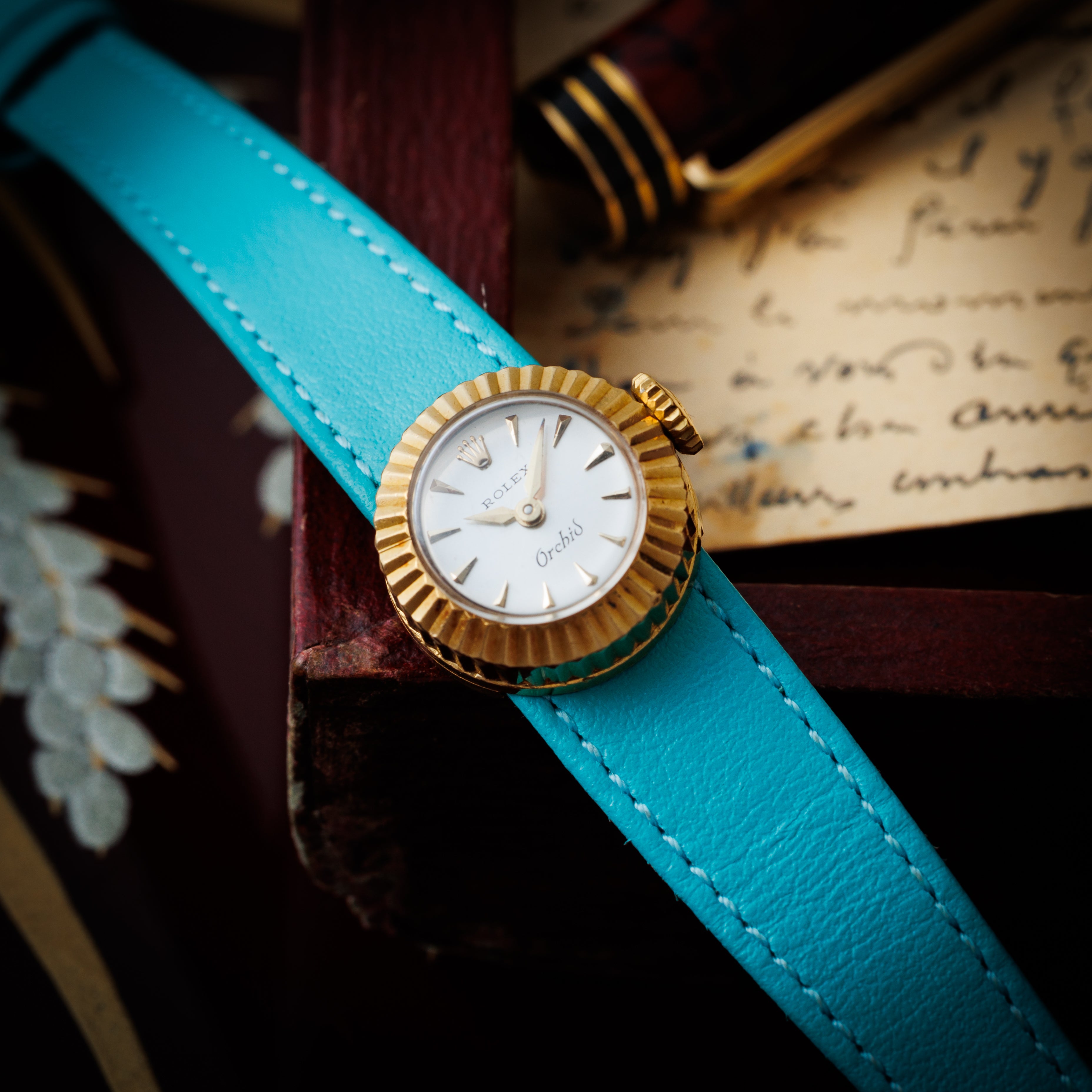 ロレックス カメレオン レディース 18金無垢 1957年製 手巻き フルーテッドベゼル