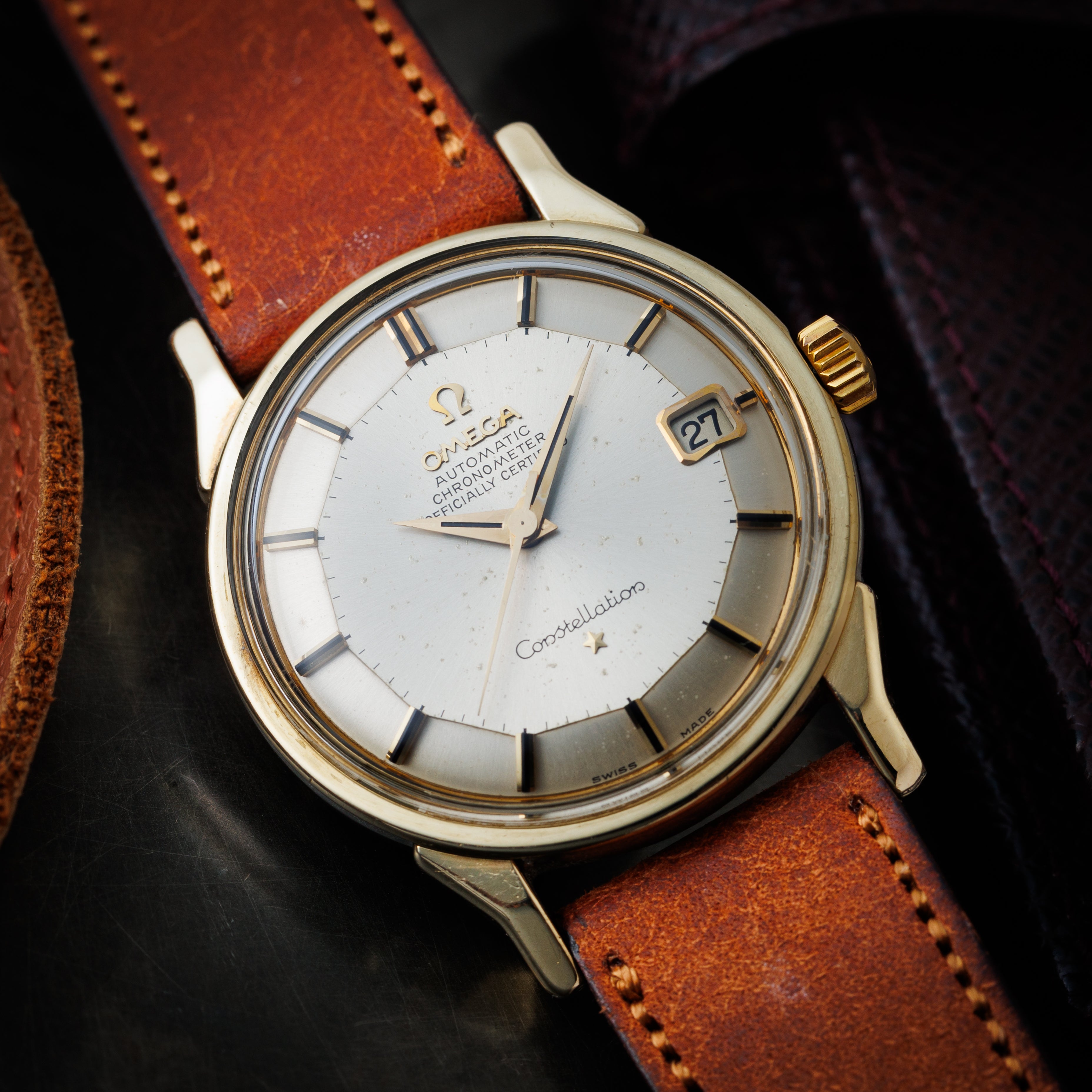 オメガ コンステレーション 12角 1966年製 Ref.168.005 金張り 純正尾錠付き