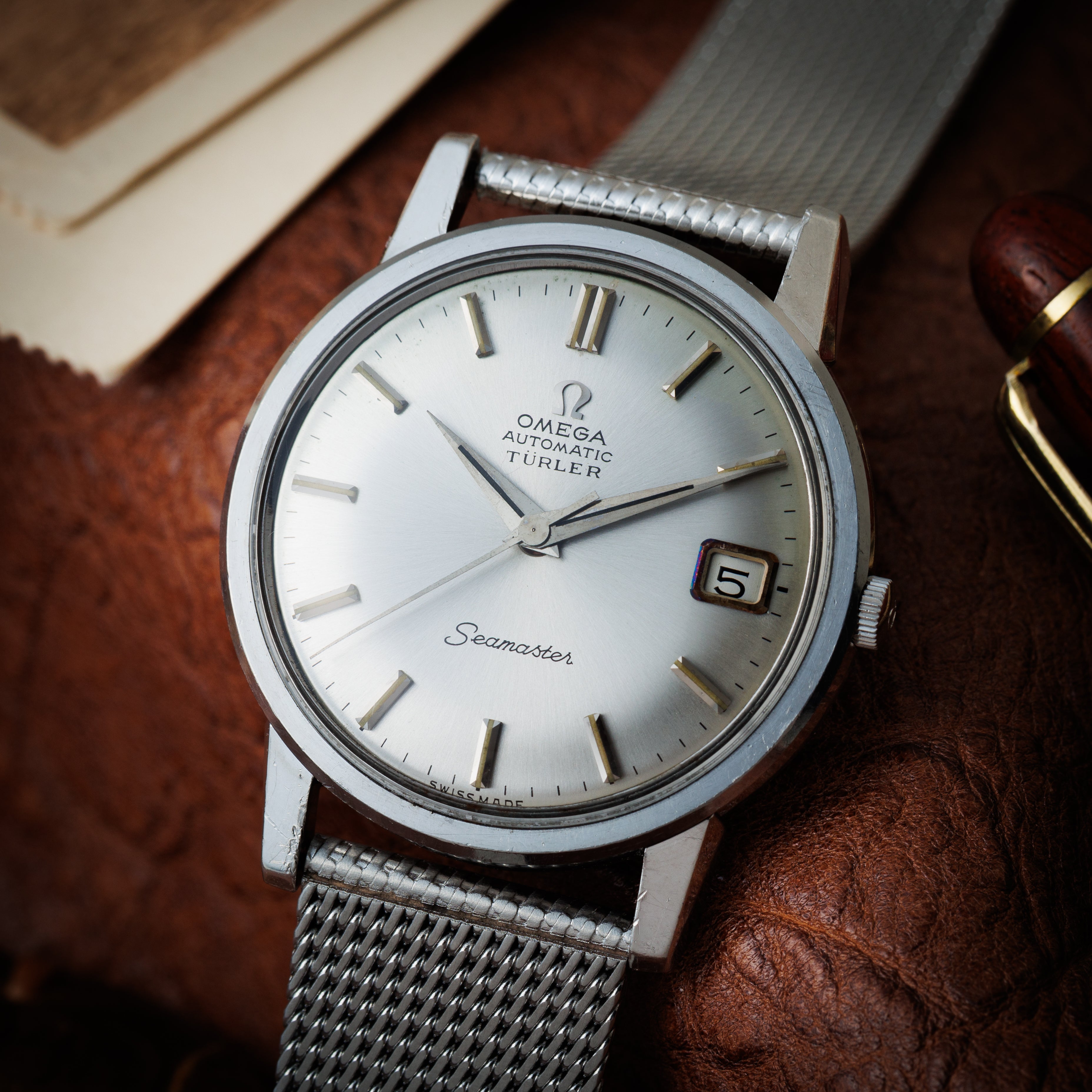 オメガ シーマスター チューラーWネーム 1965年製 Ref.166.003 純正メッシュブレス