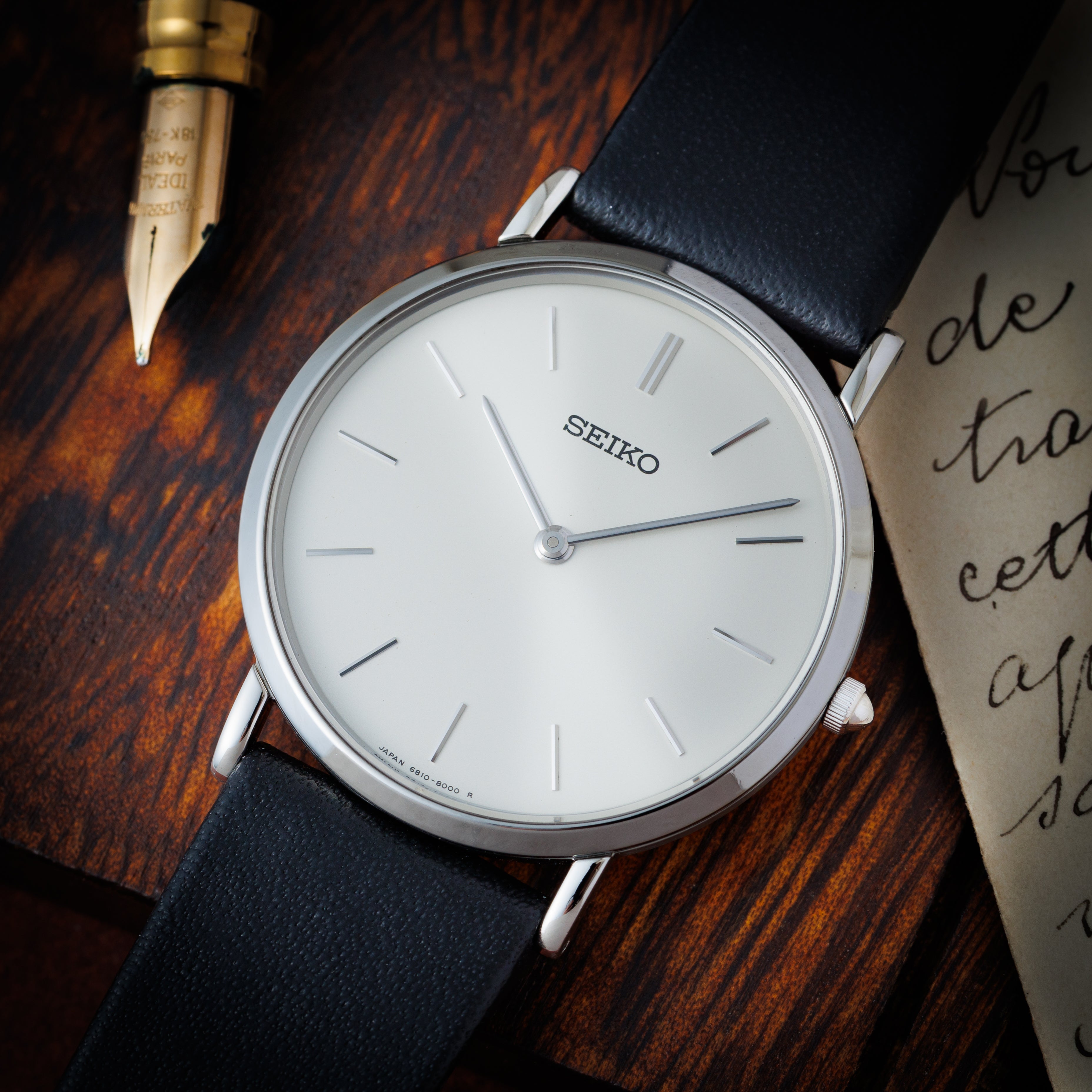 セイコー メカニカル SCVL001 1992年製 6810‐8000 薄型手巻き スケルトンバック