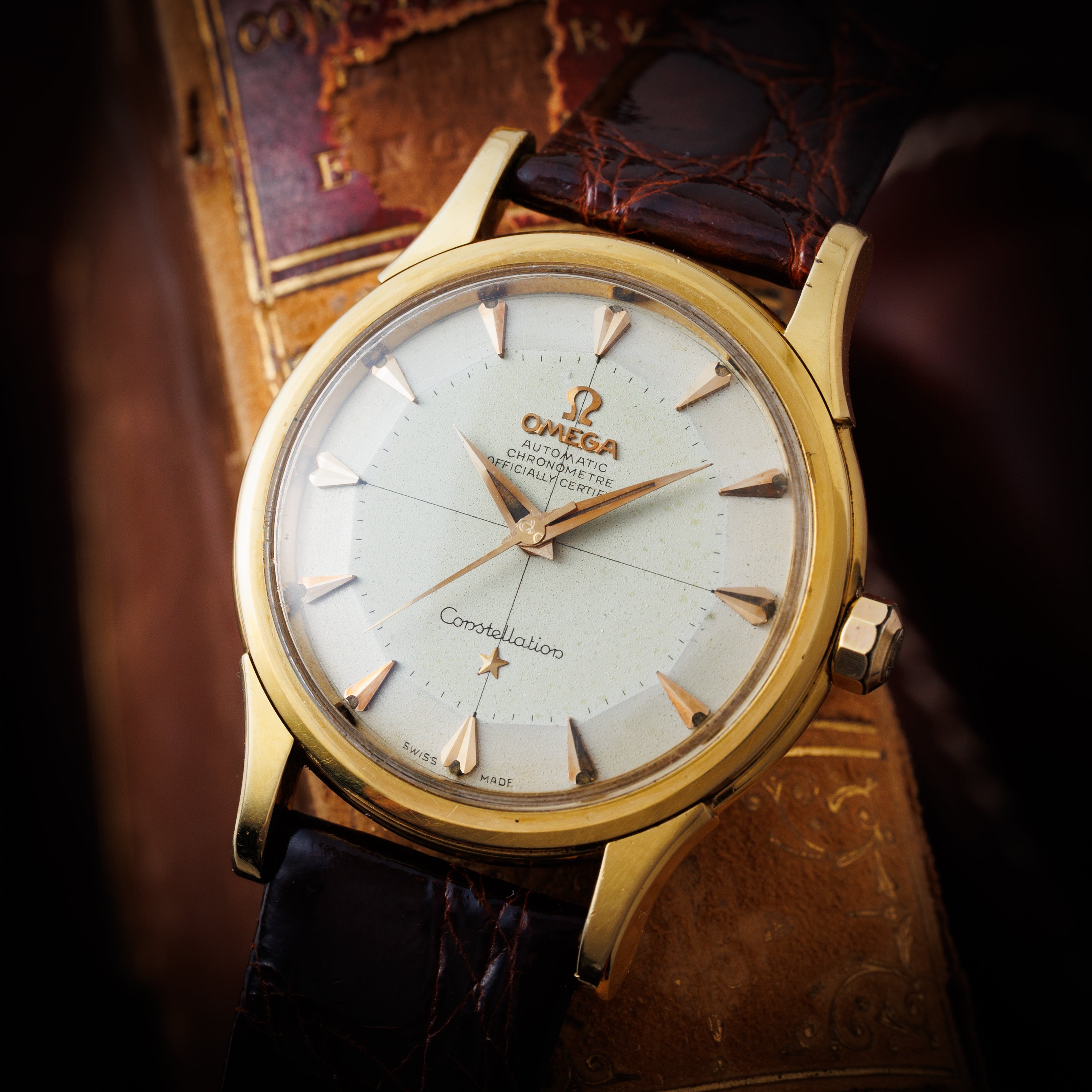 オメガ 18金無垢コンステレーション 12角 1958年製 クロノメーター自動巻き Cal.505