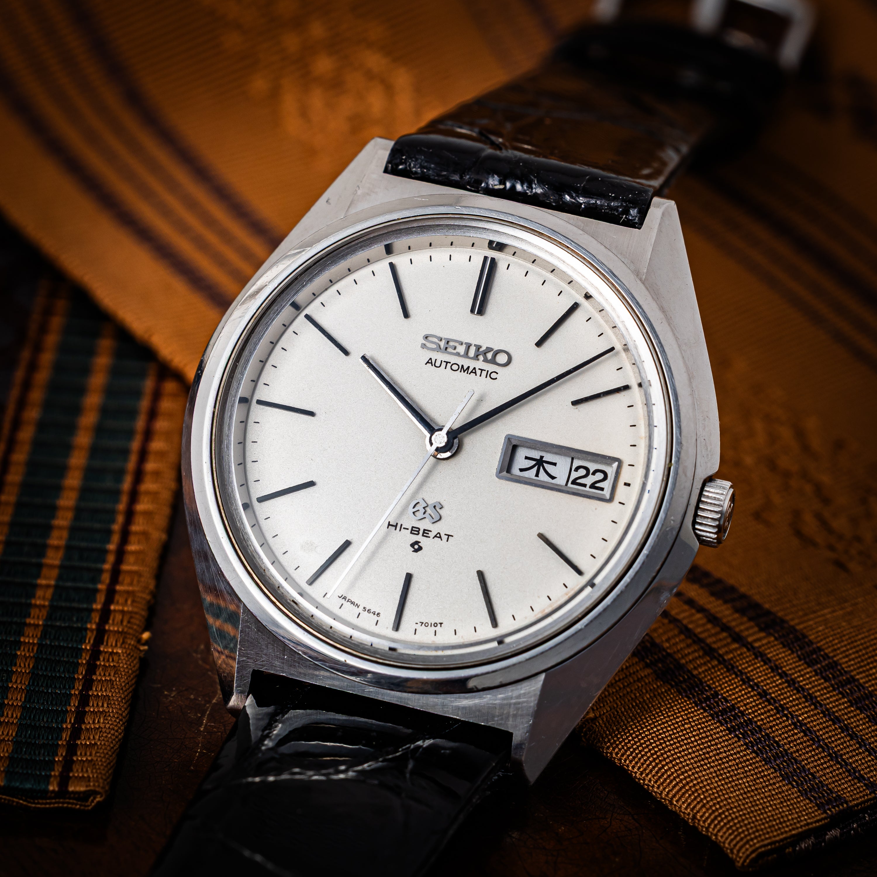 グランドセイコー 1971年製 Ref.5646-7010 56GS デイデイト ハイビート自動巻き アイボリー ダイヤル