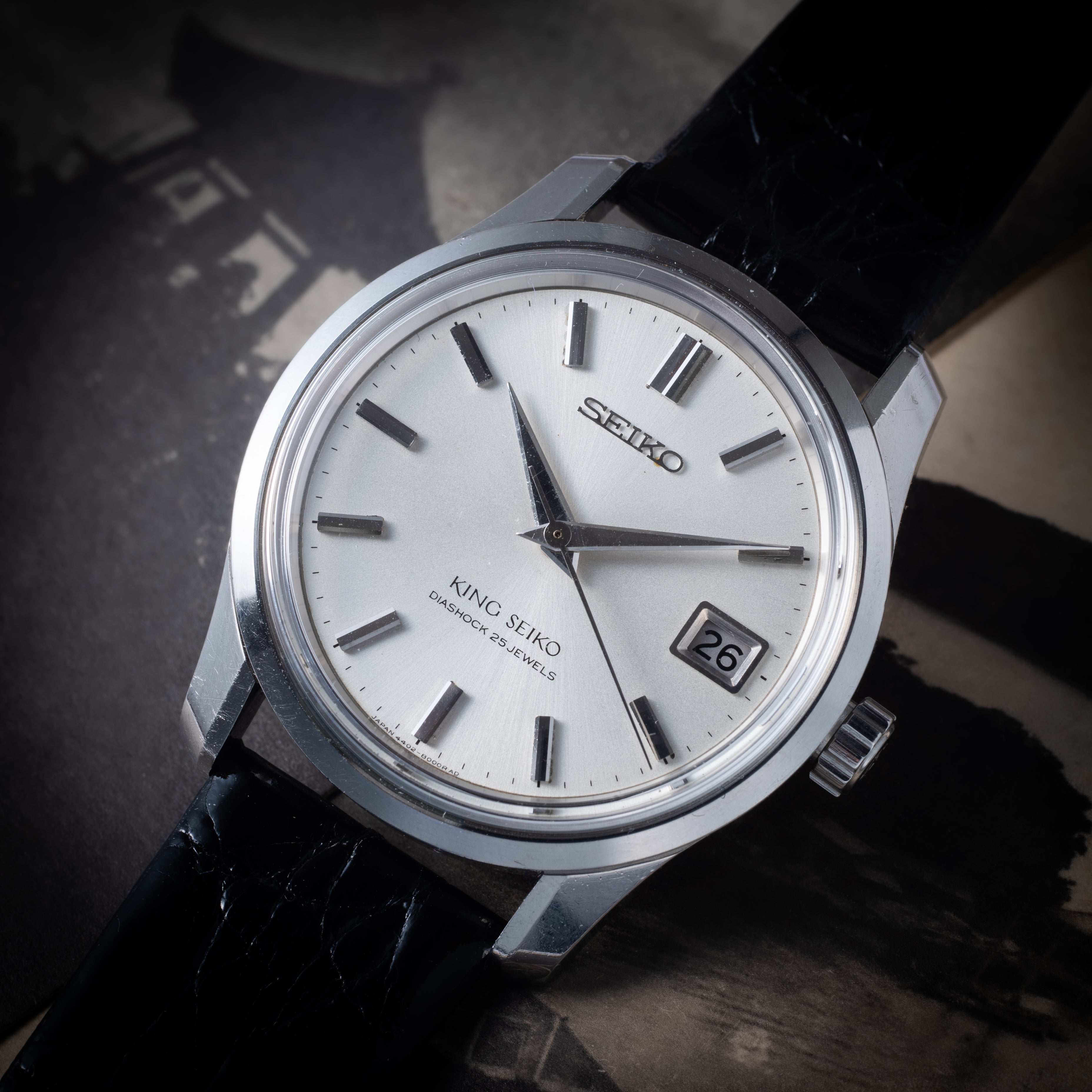 キングセイコー 1966年製 Ref.4402-8000 44KS シルバーダイヤル 盾メダリオン