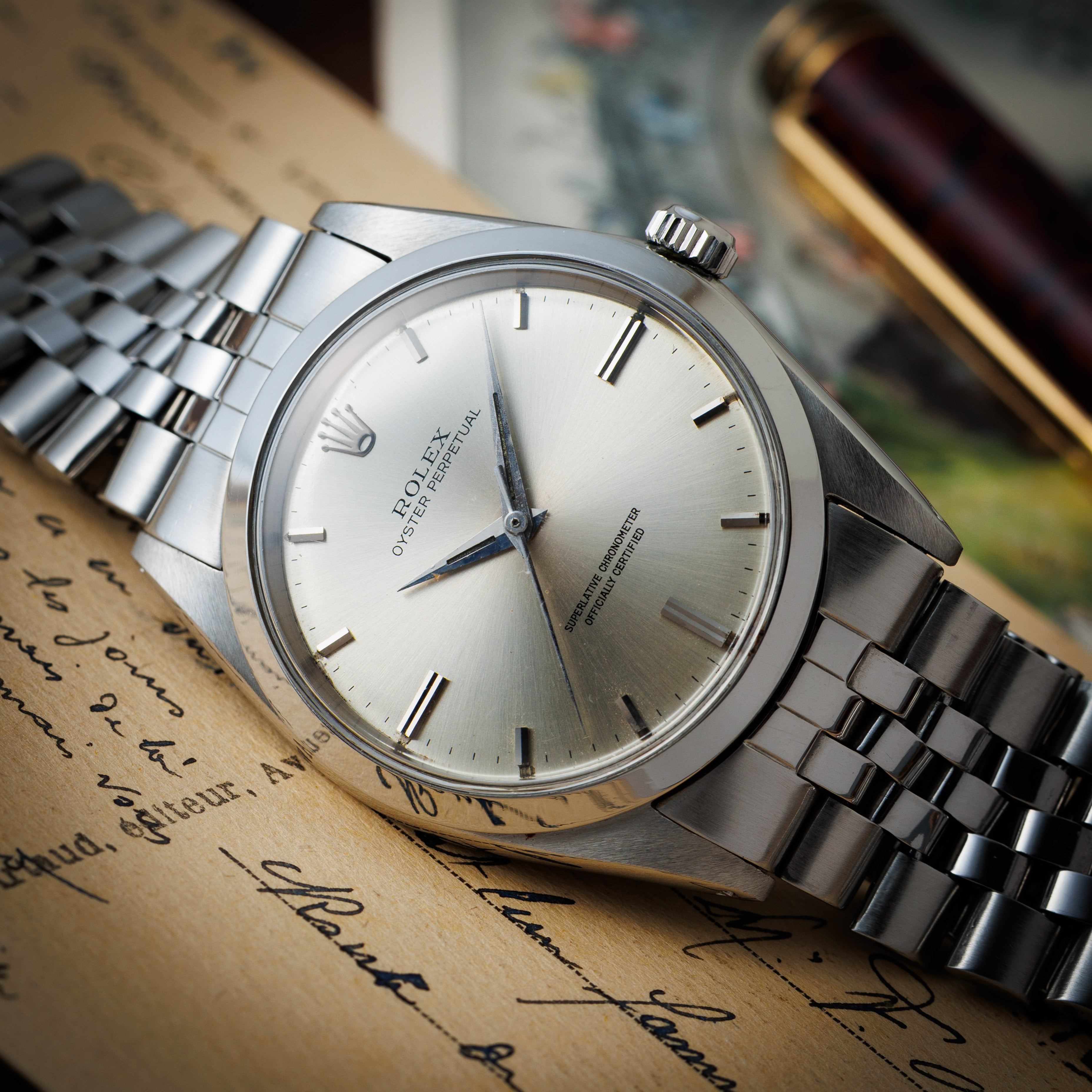 ロレックス オイスターパーペチュアル35㎜ 1964年製 Ref.1018 ビッグケース シルバーダイヤル 純正ジュビリーブレス付き