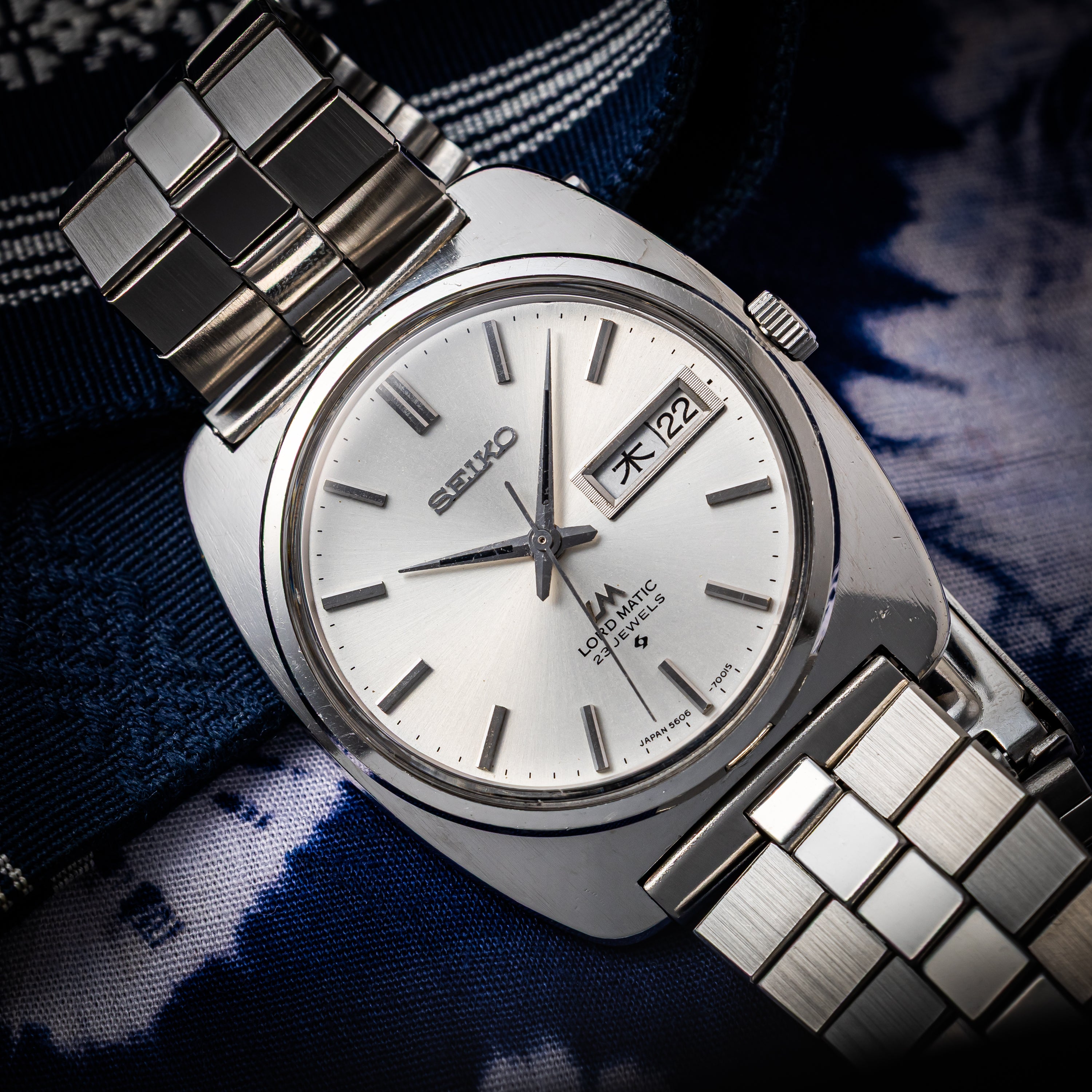 セイコー ロードマチック トノー型 1969年製 Ref.5606-5040 純正ブレス付き