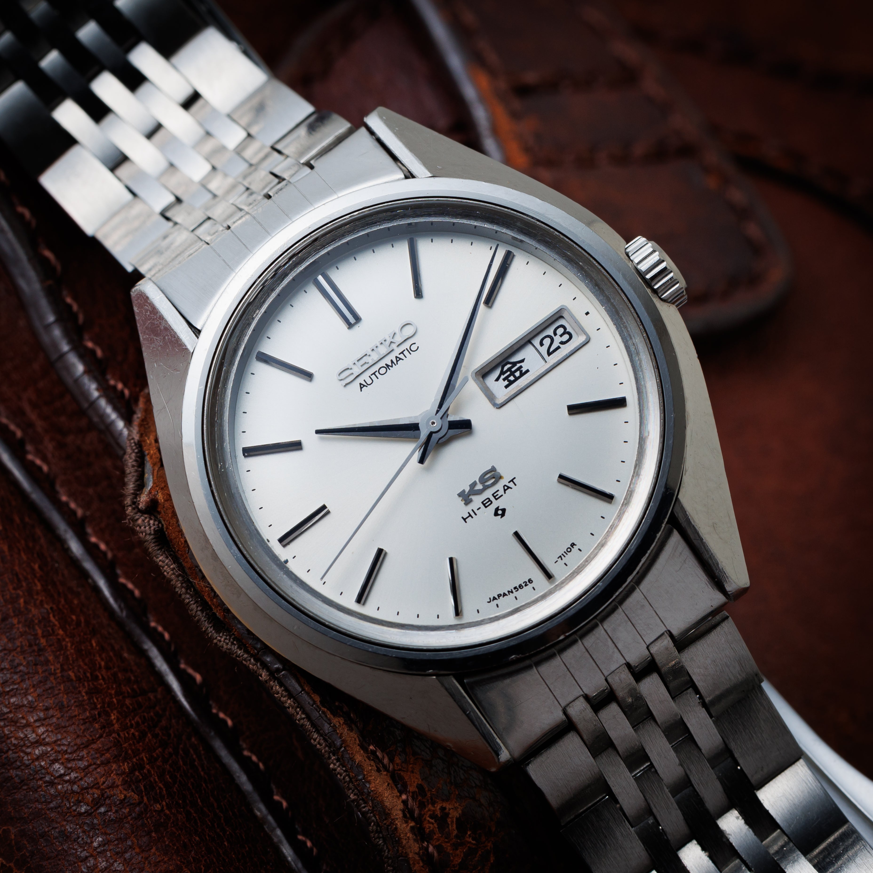 キングセイコー ハイビート 1974年製 Ref.5626-7113 56KS シルバーダイヤル 純正ブレス