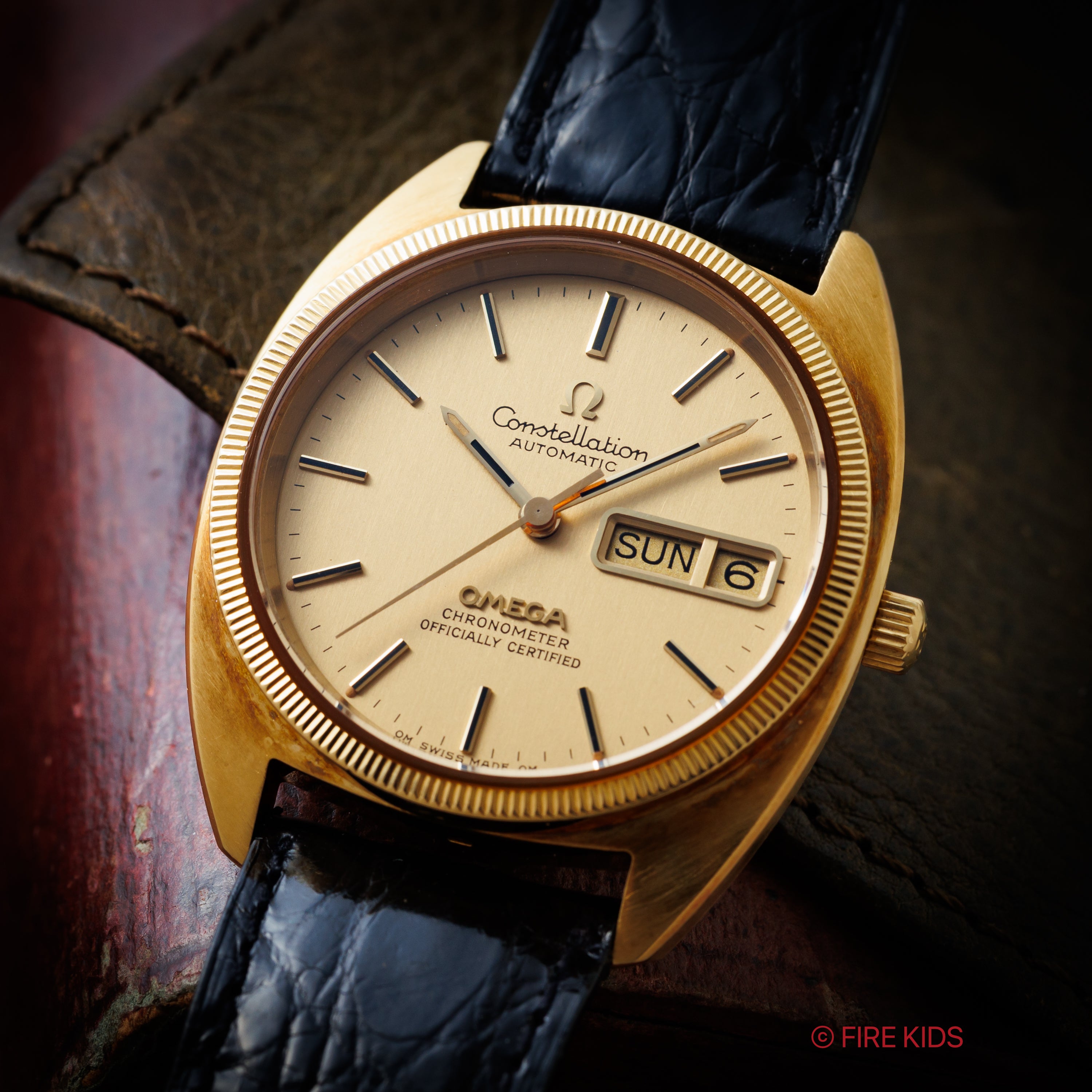 オメガ コンステレーション Ｃライン後期 18金無垢イエローゴールド 純正尾錠付 1973年製