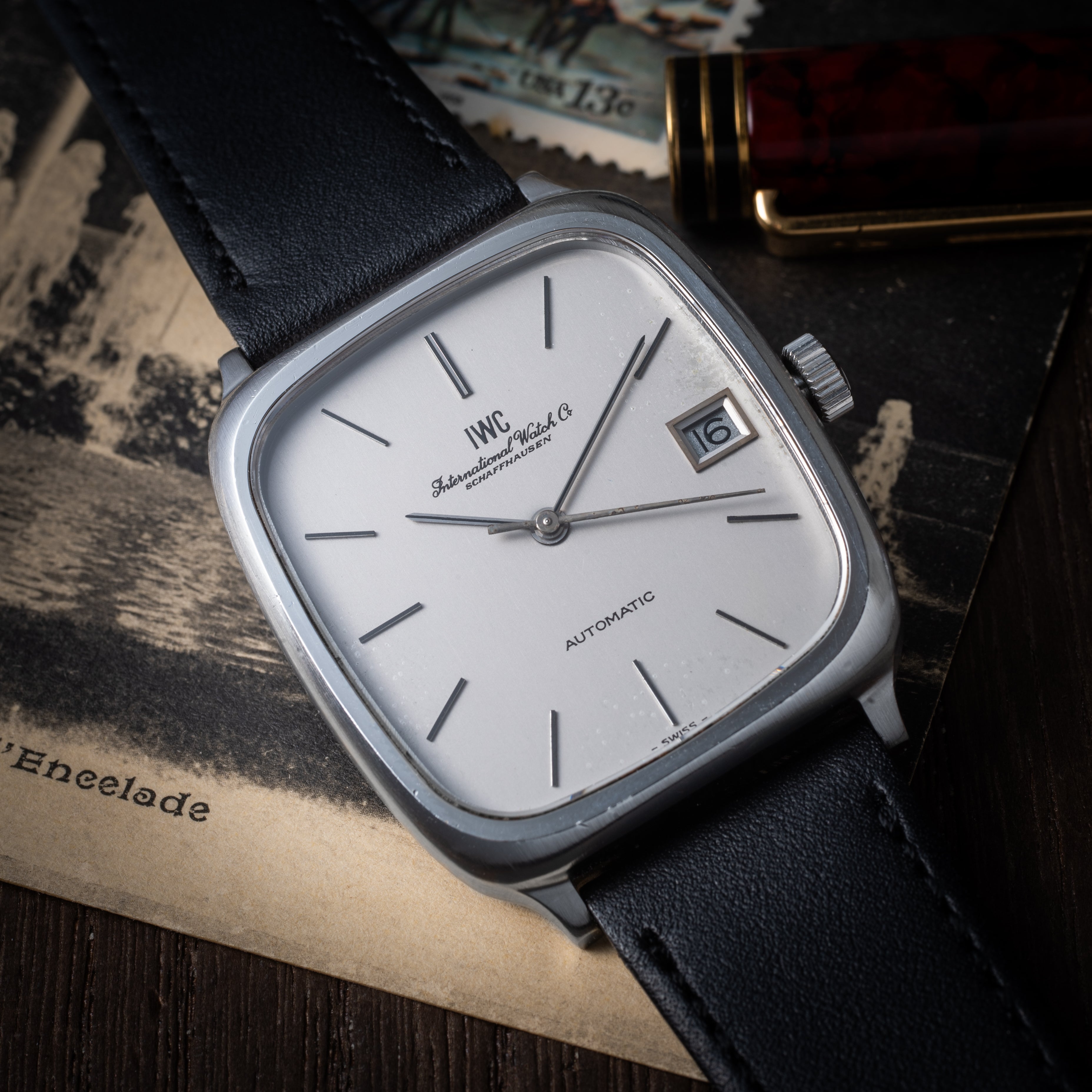 IWC	スクエアケース デイト 1978年製 ジャガールクルトムーブ 自動巻き Cal.3254