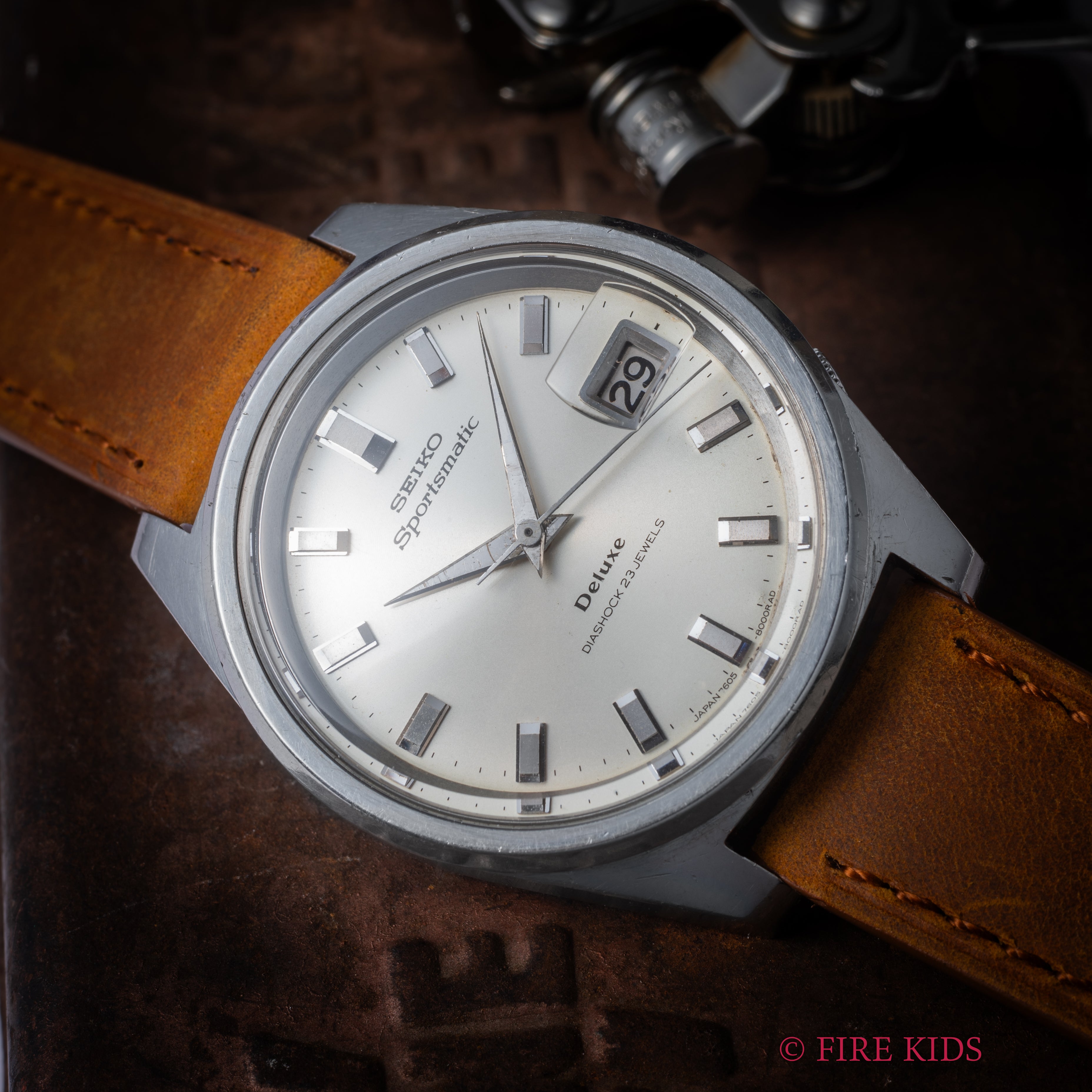 セイコー スポーツマチック デラックス 1966年製 Ref.7605-8000  シルバーダイヤル